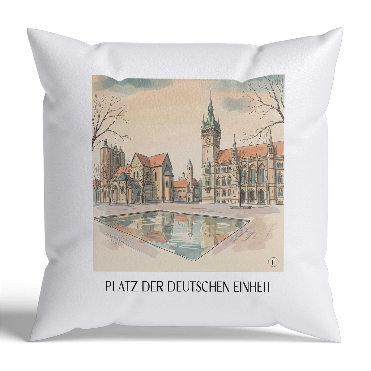 platz-der-deutschen-einheit-braunschweig-deutschland-kissenbezug-aquarell