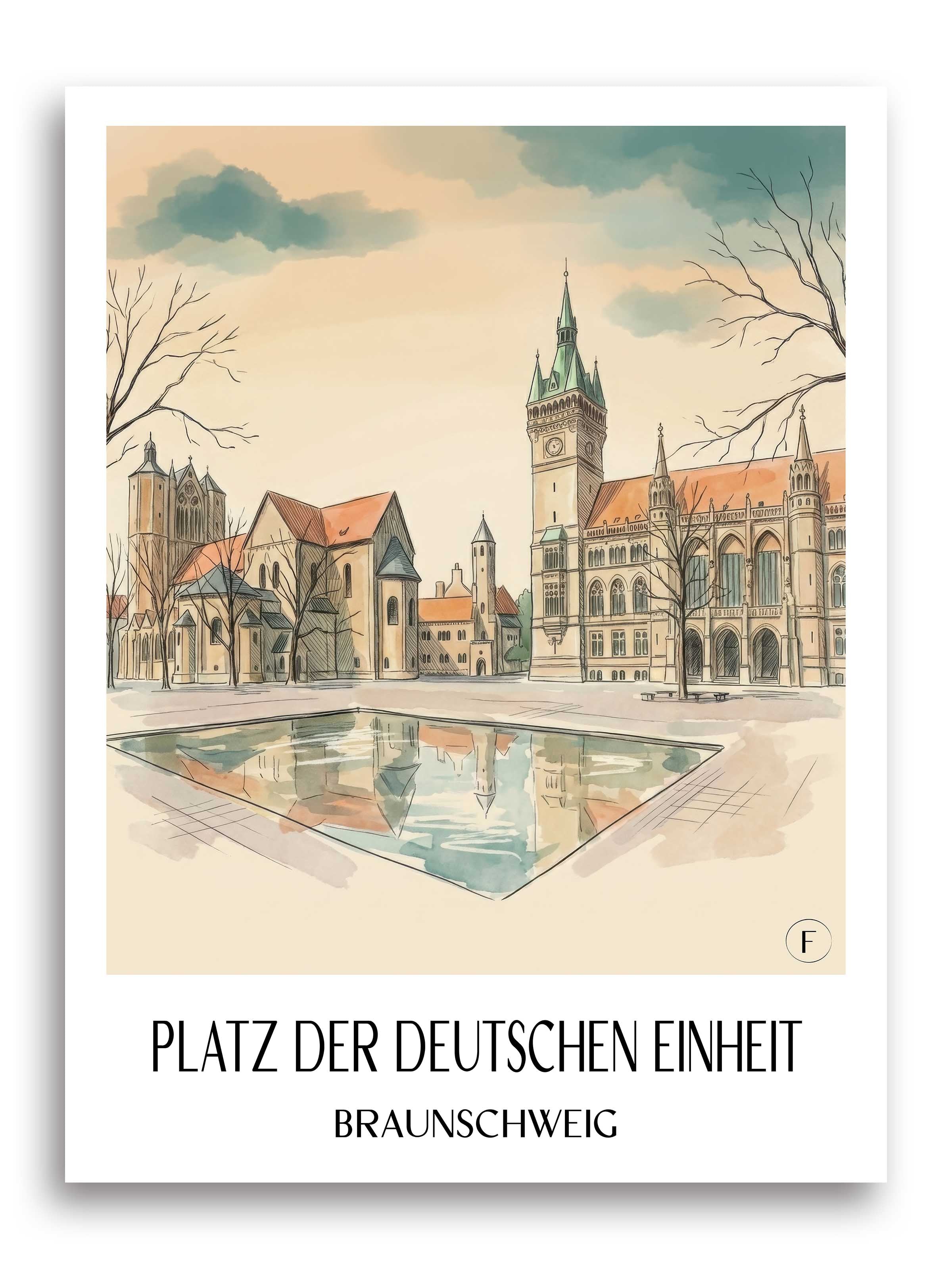 platz-der-deutschen-einheit-braunschweig-deutschland-poster-aquarell