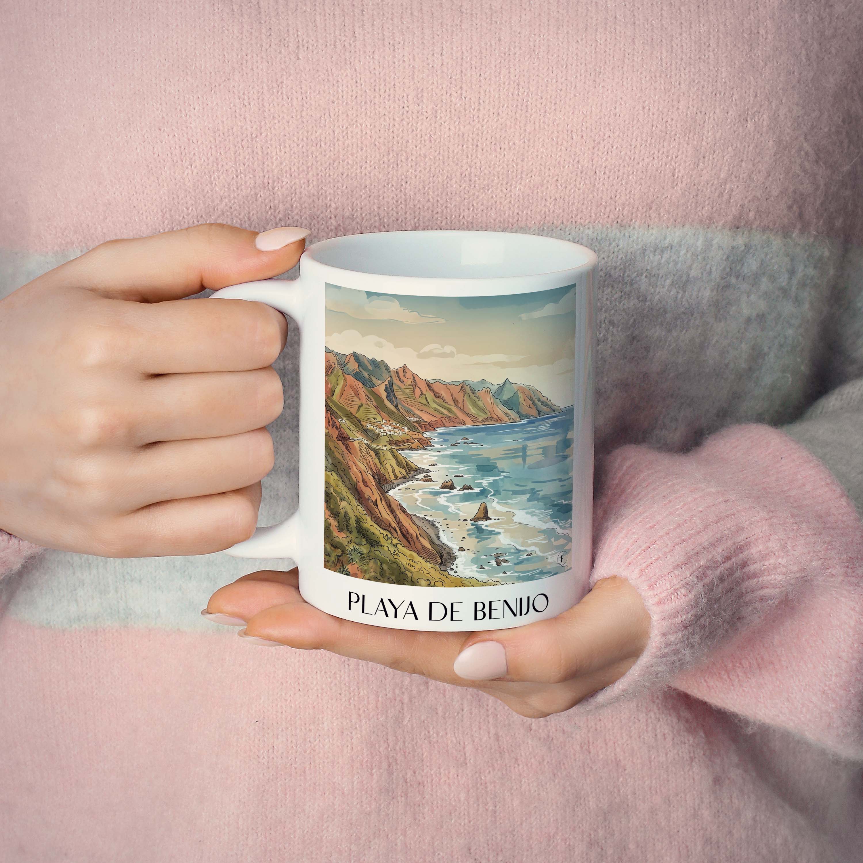 playa-de-benijo-teneriffa-spanien-kaffeebecher-aquarell