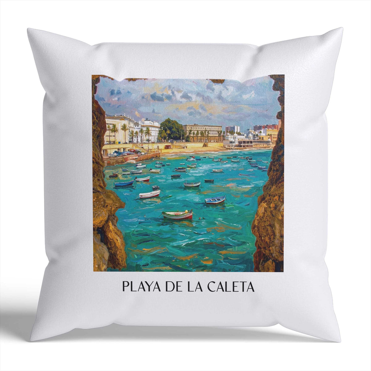playa-de-la-caleta-cádiz-spanien-kissenbezug-oil-painting-oelgemaelde