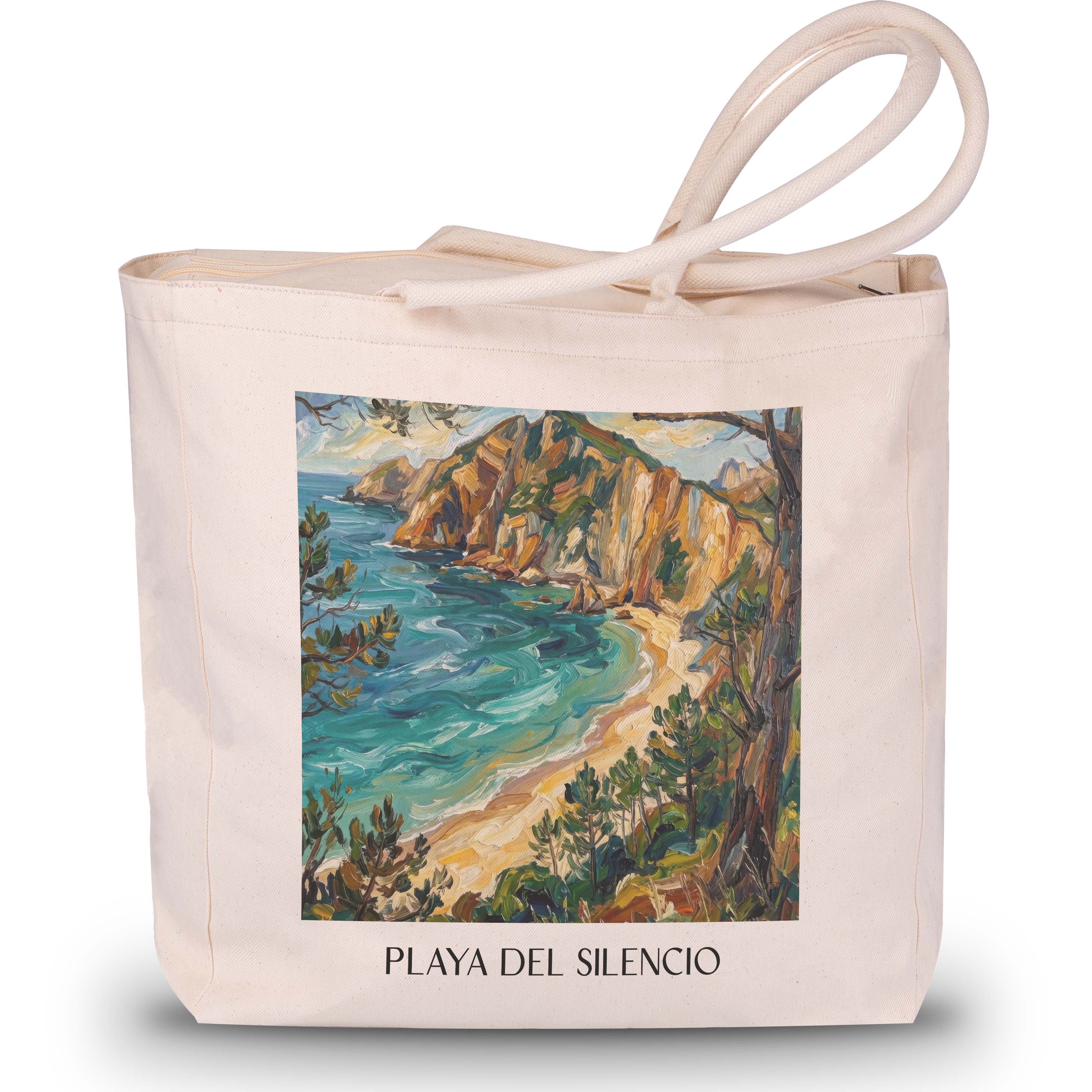 playa-del-silencio-cudillero-spanien-einkaufstasche-oil-painting-oelgemaelde