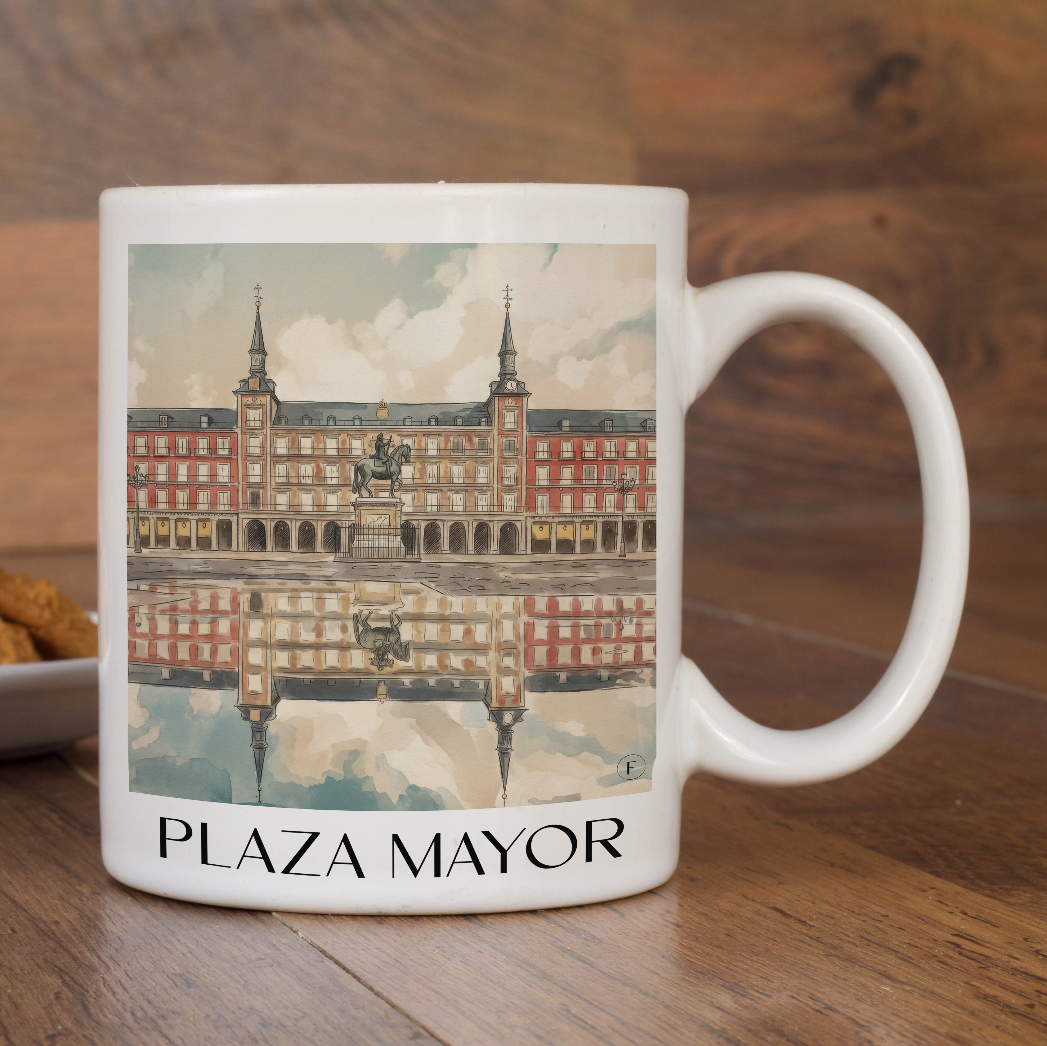 plaza-mayor-madrid-spanien-kaffeebecher-aquarell