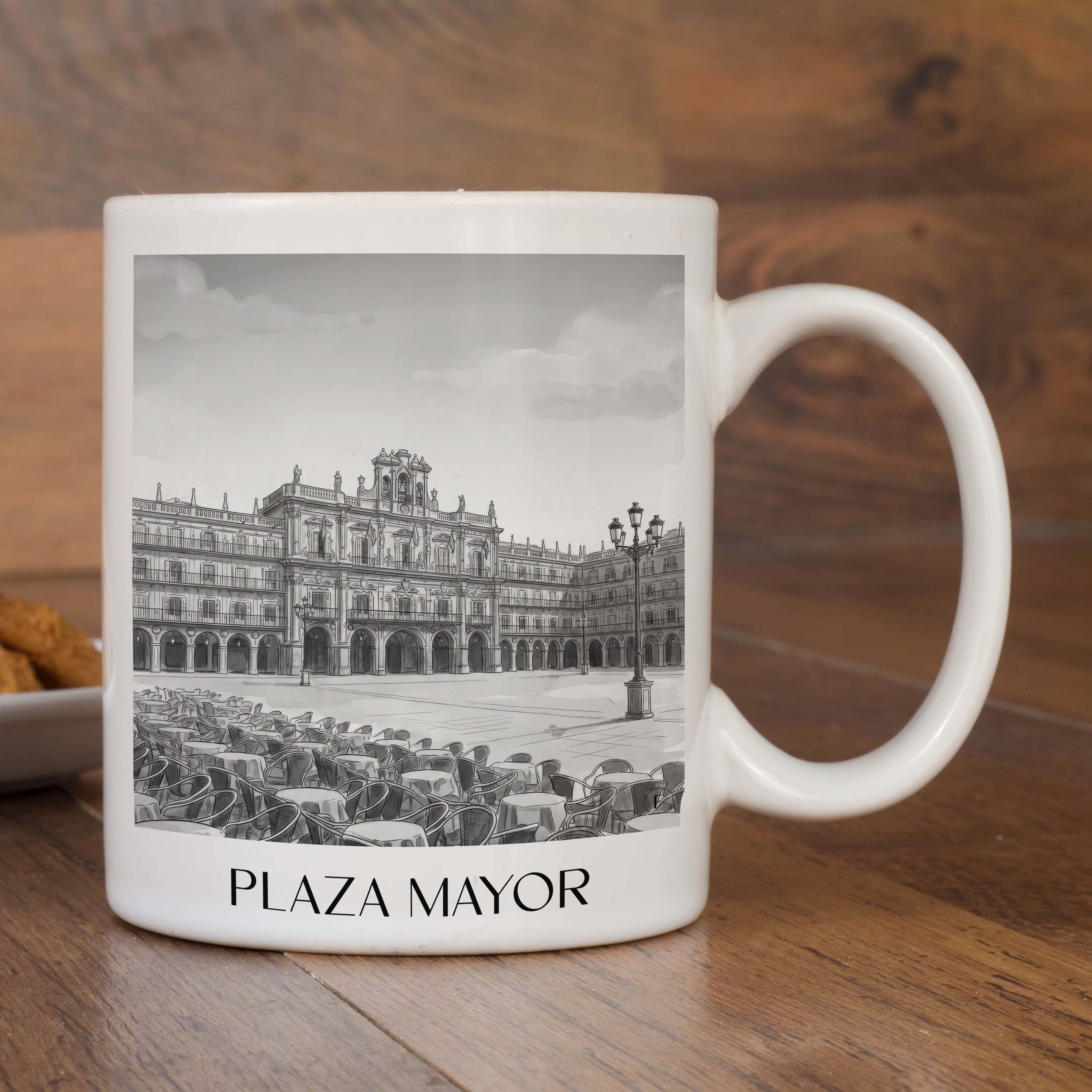plaza-mayor-salamanca-spanien-kaffeebecher-aquarell-schwarz-weiss