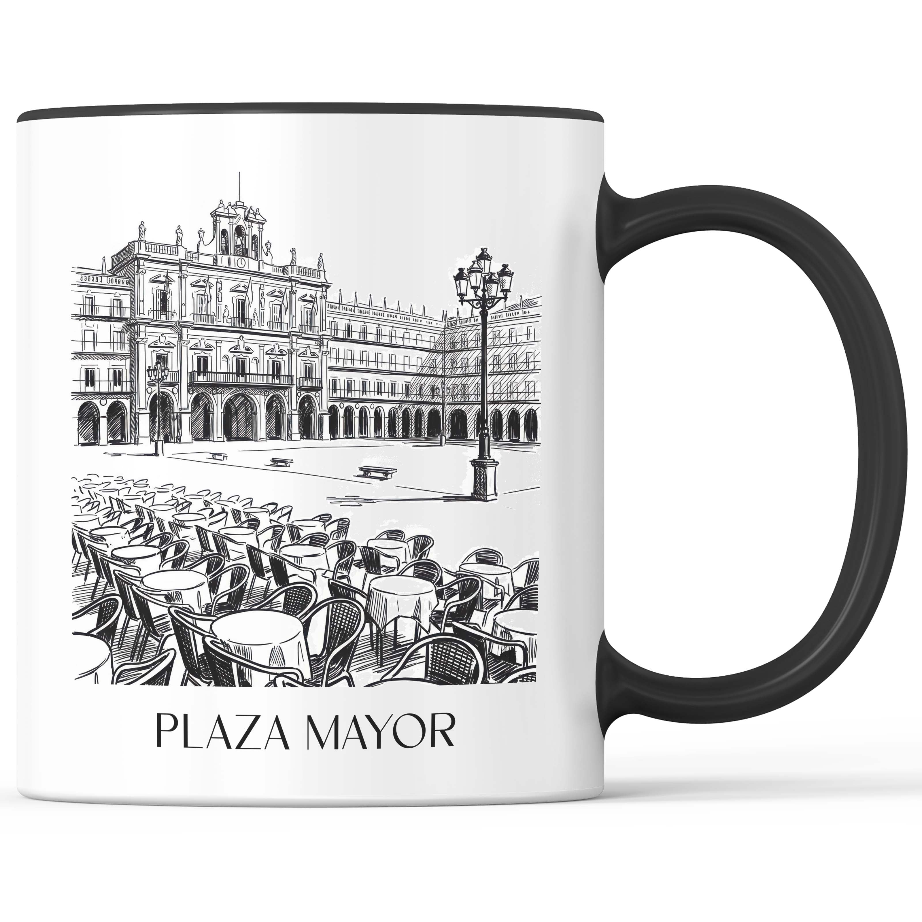 plaza-mayor-salamanca-spanien-kaffeebecher-skizze