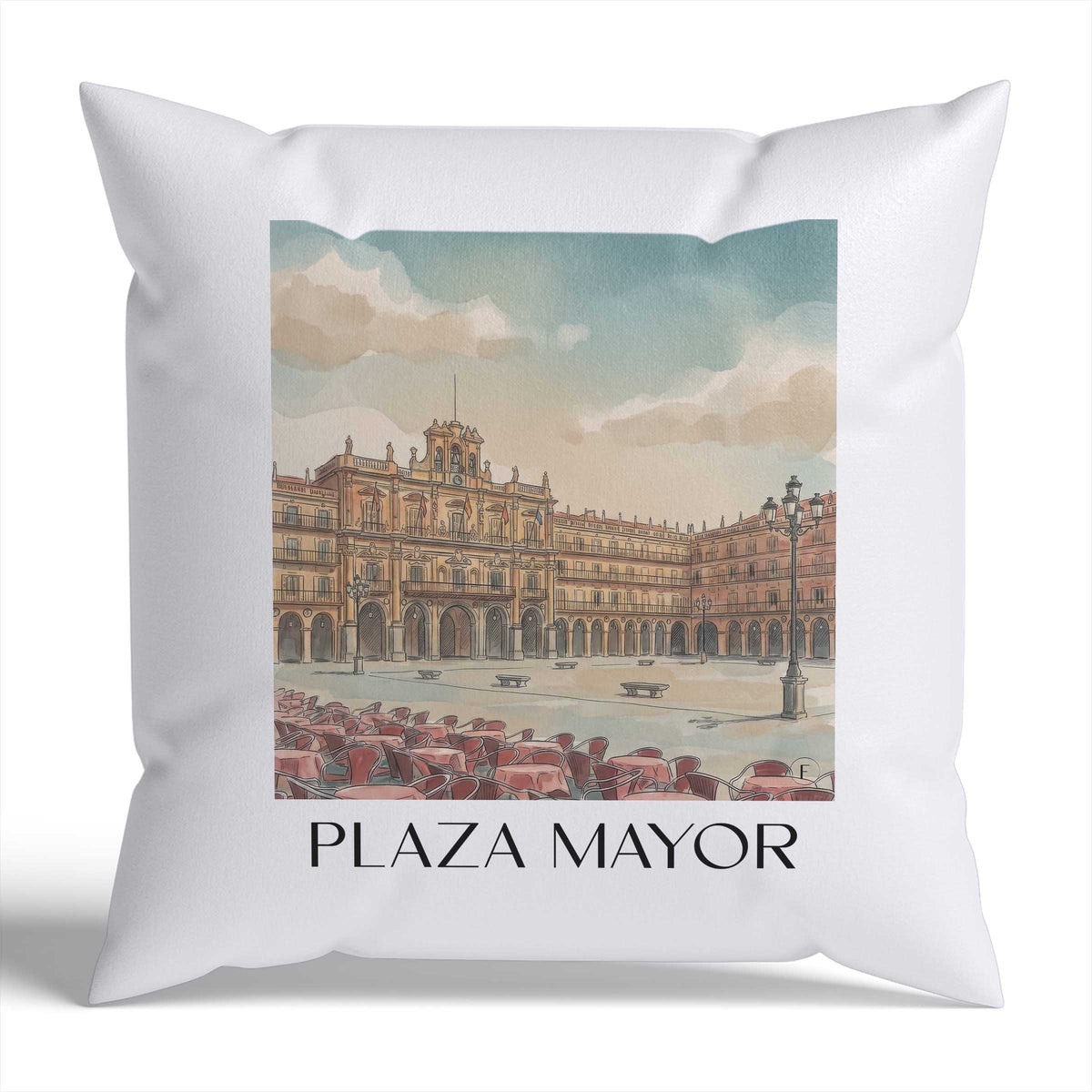 plaza-mayor-salamanca-spanien-kissenbezug-aquarell