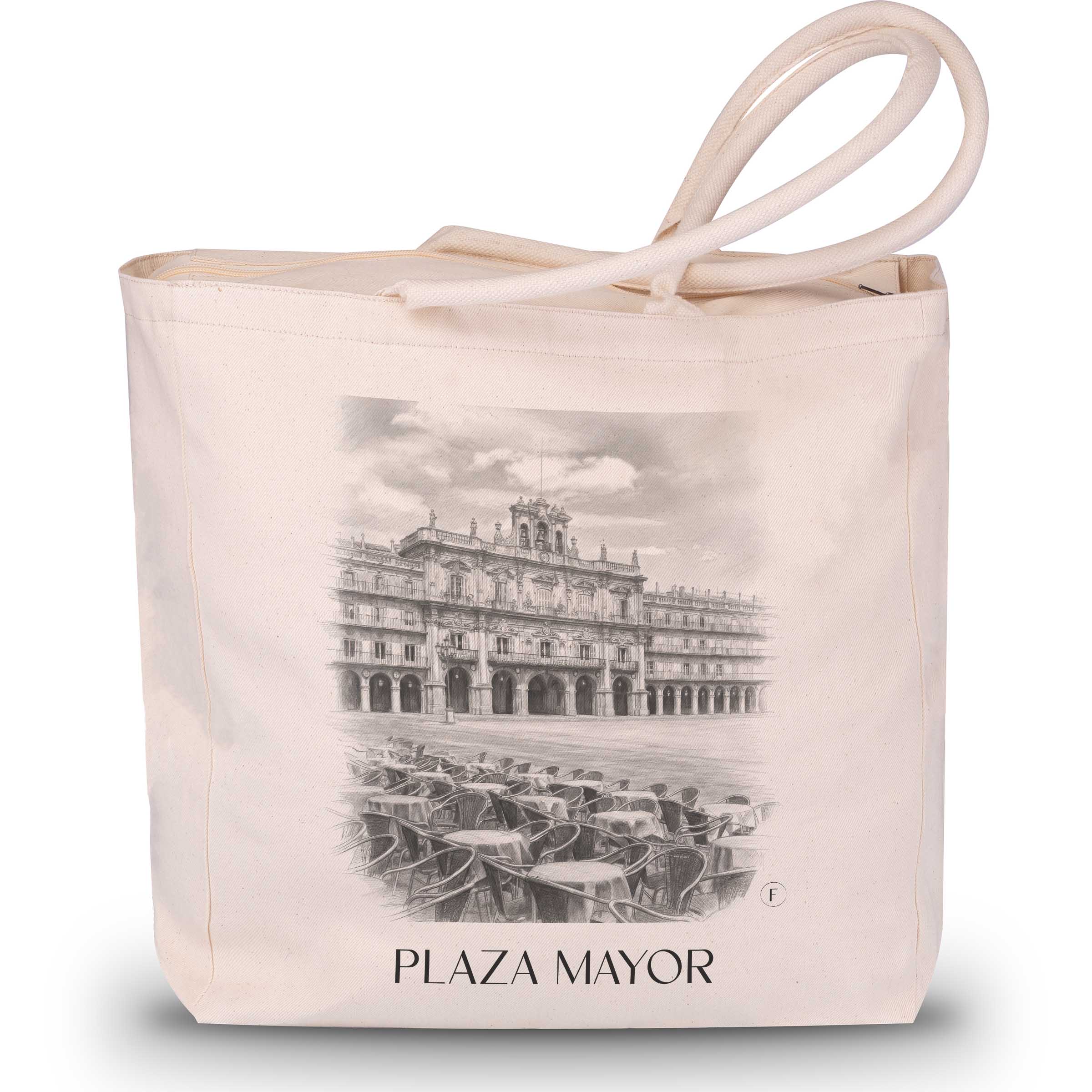 plaza-mayor-salamanca-spanien-einkaufstasche-bleistift-zeichnung-drawing