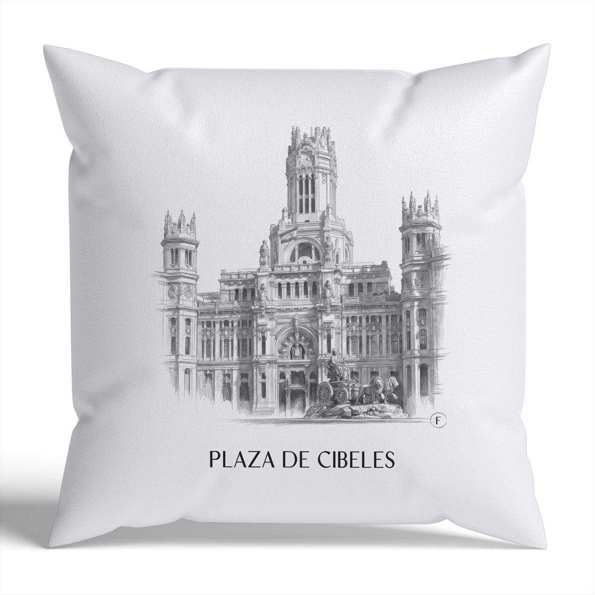 plaza-de-cibeles-madrid-spanien-kissenbezug-bleistift-zeichnung-drawing