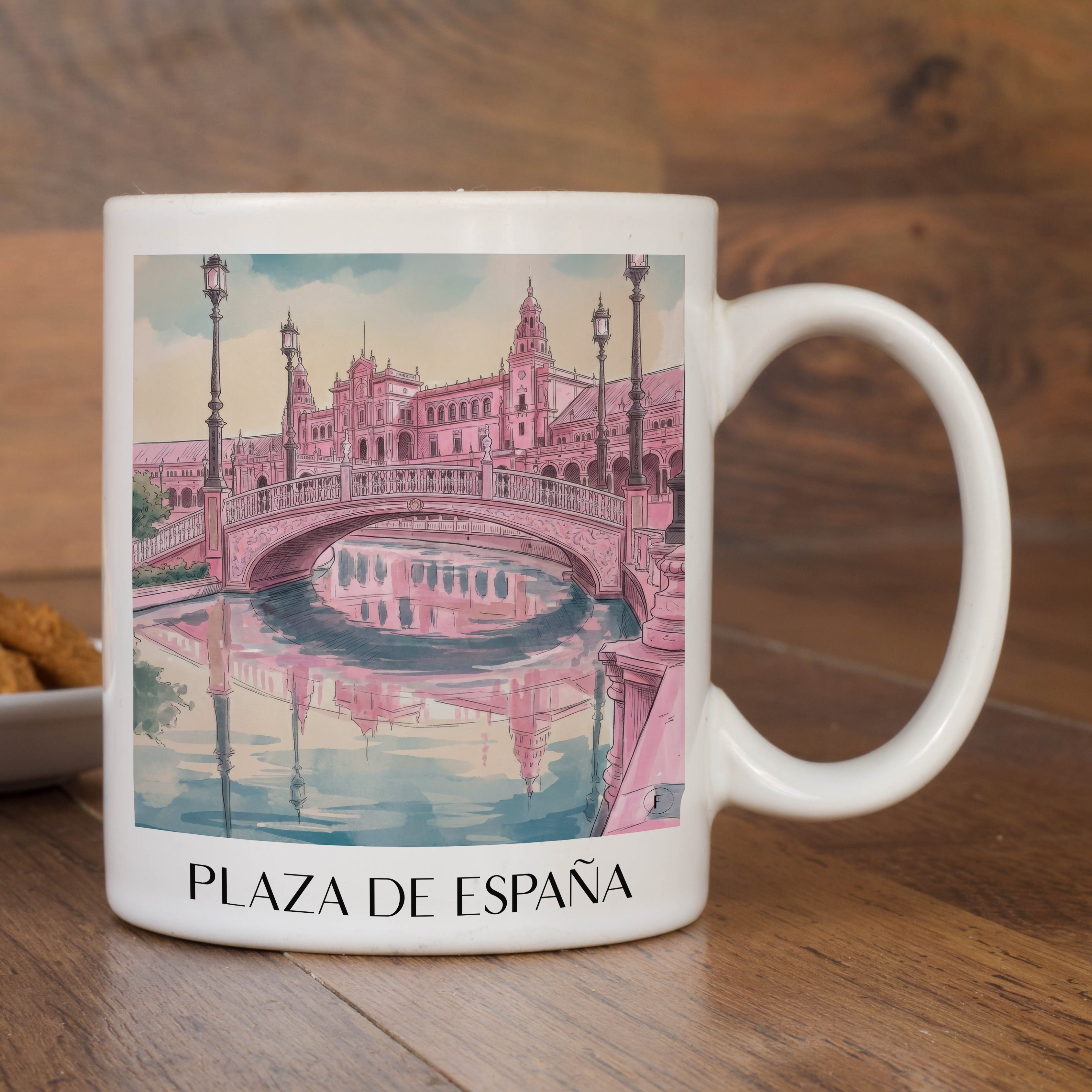 plaza-de-españa-sevilla-spanien-kaffeebecher-aquarell-pink-rosa