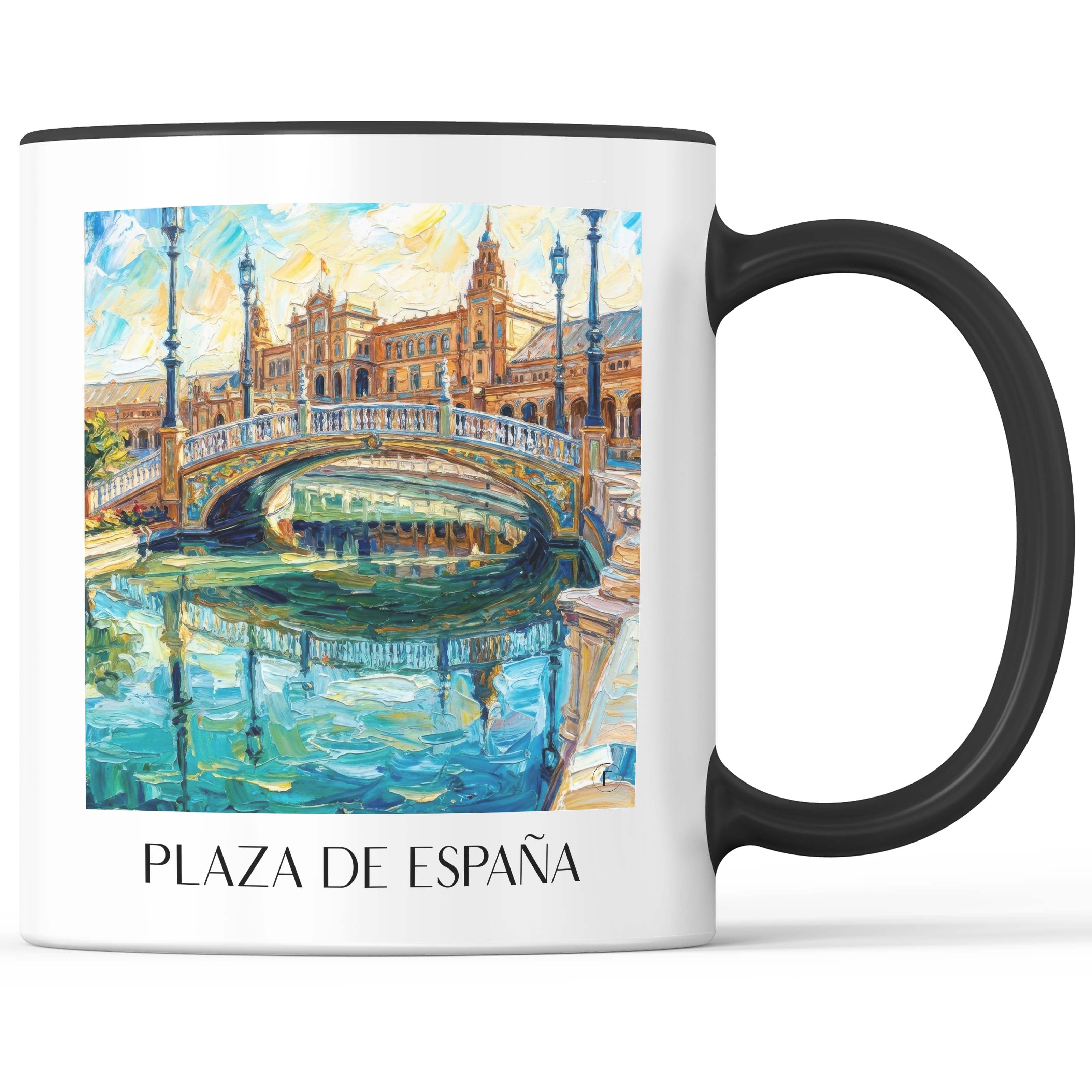 plaza-de-españa-sevilla-spanien-kaffeebecher-oil-painting-oelgemaelde