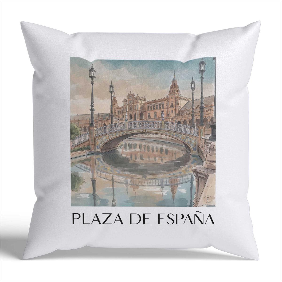 plaza-de-españa-sevilla-spanien-kissenbezug-aquarell