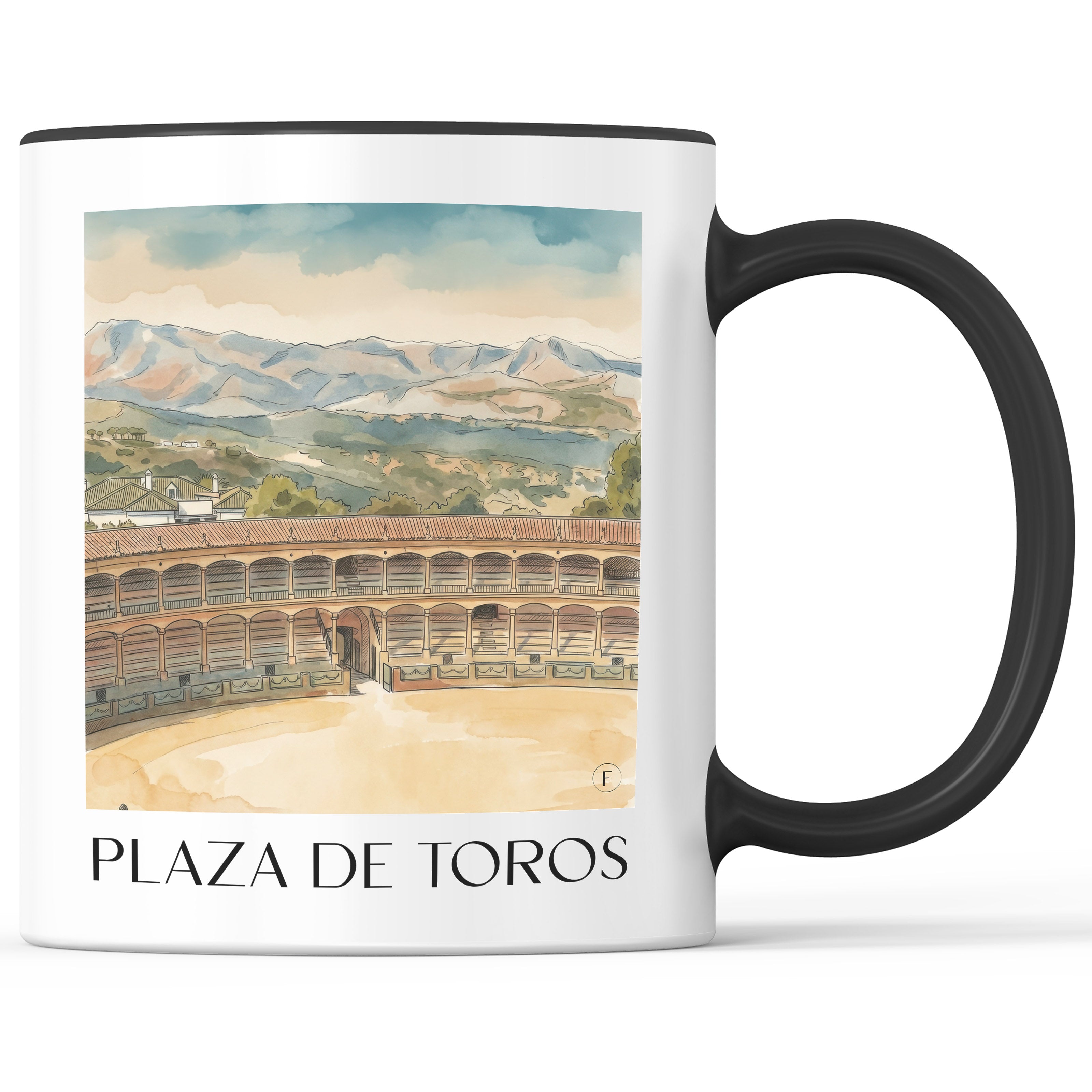 plaza-de-toros-ronda-spanien-kaffeebecher-aquarell