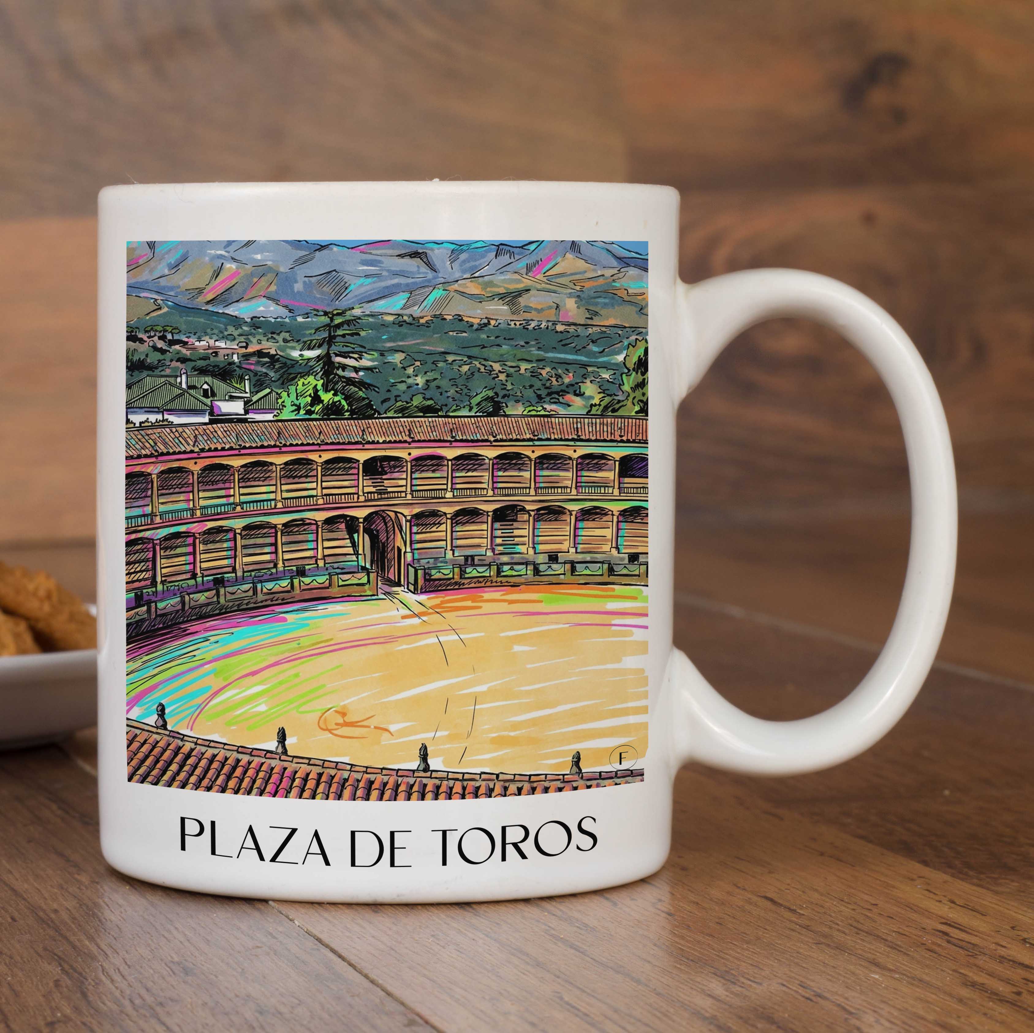 plaza-de-toros-ronda-spanien-kaffeebecher-graffiti