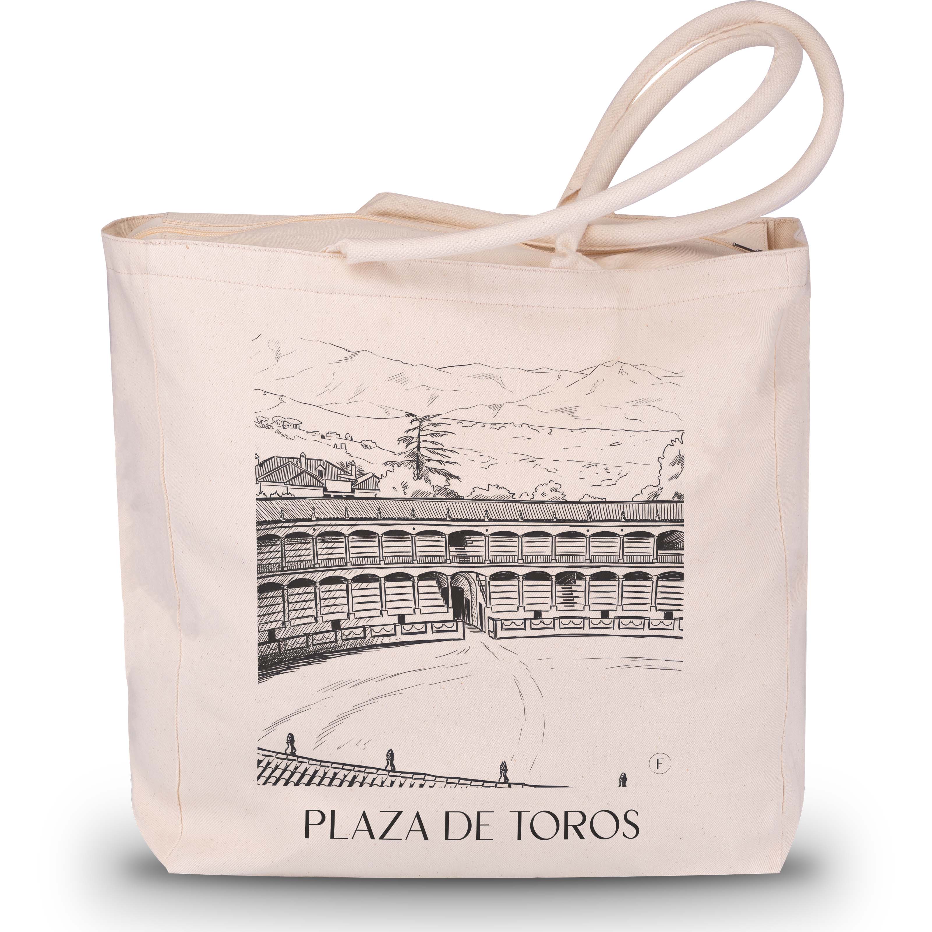 Plaza de Toros Shopping Tasche - Ronda - Spanien Tote Bag - Einkaufstasche im Skizze Stil - favplace
