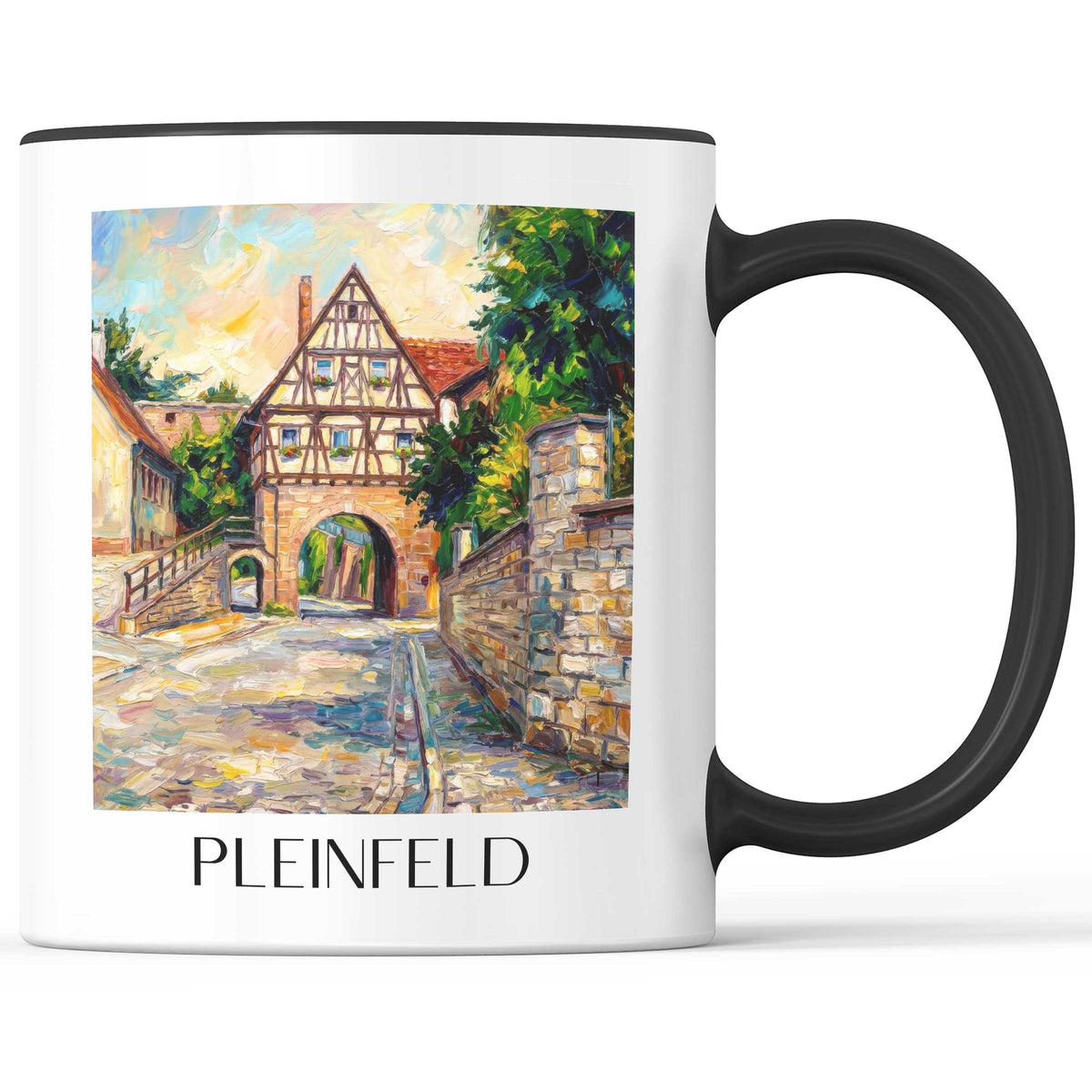 pleinfeld-fränkisches-seenland-deutschland-kaffeebecher-oil-painting-oelgemaelde