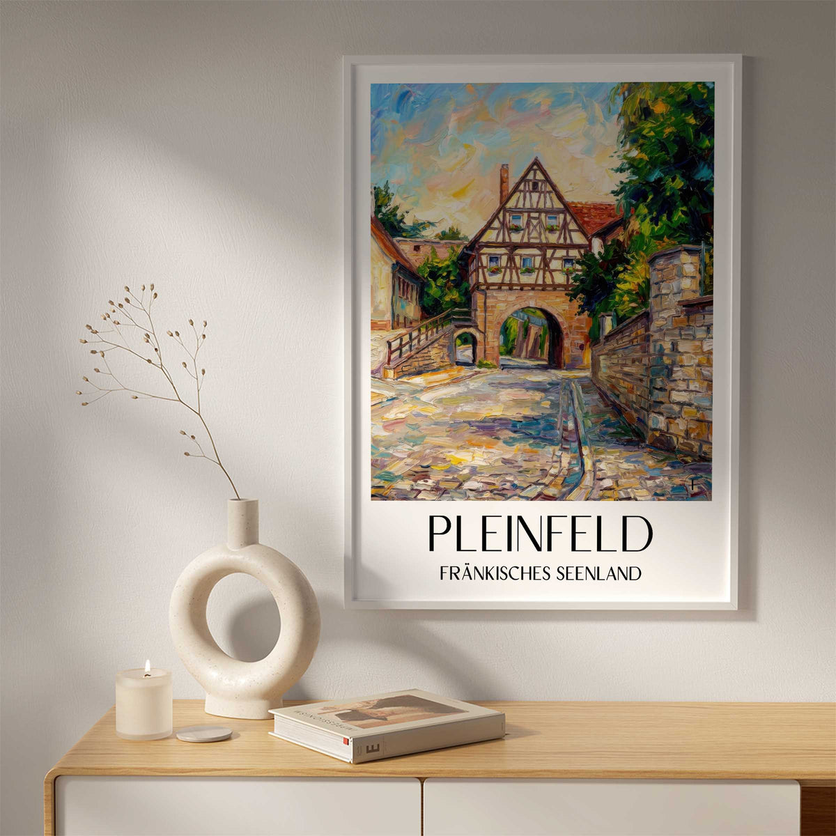 pleinfeld-fränkisches-seenland-deutschland-poster-oil-painting-oelgemaelde