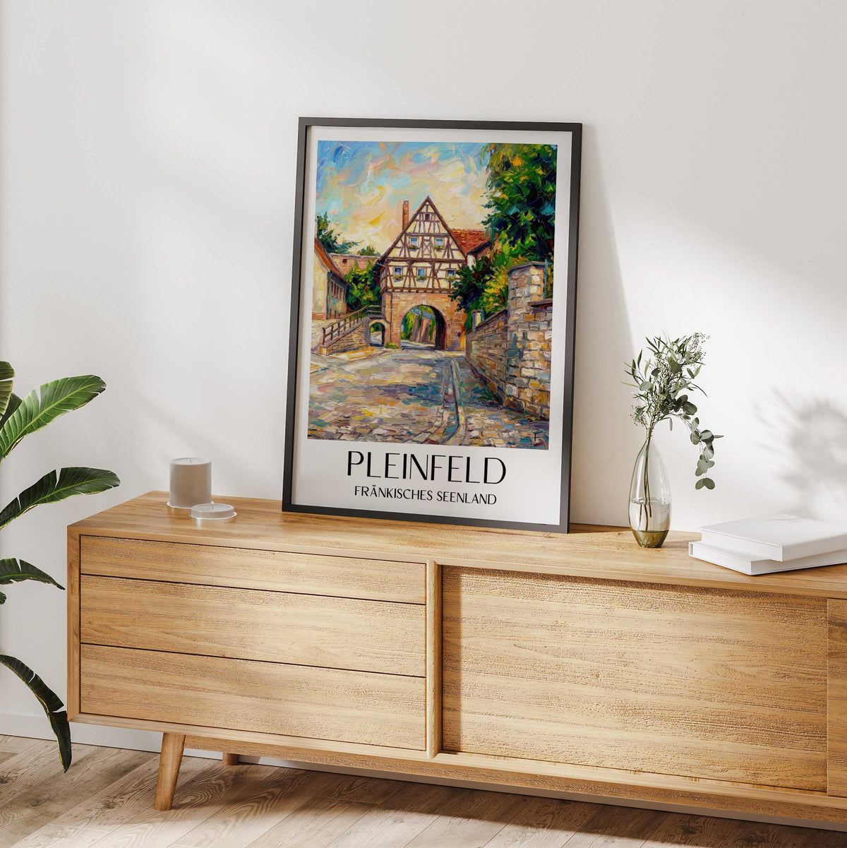 pleinfeld-fränkisches-seenland-deutschland-poster-oil-painting-oelgemaelde