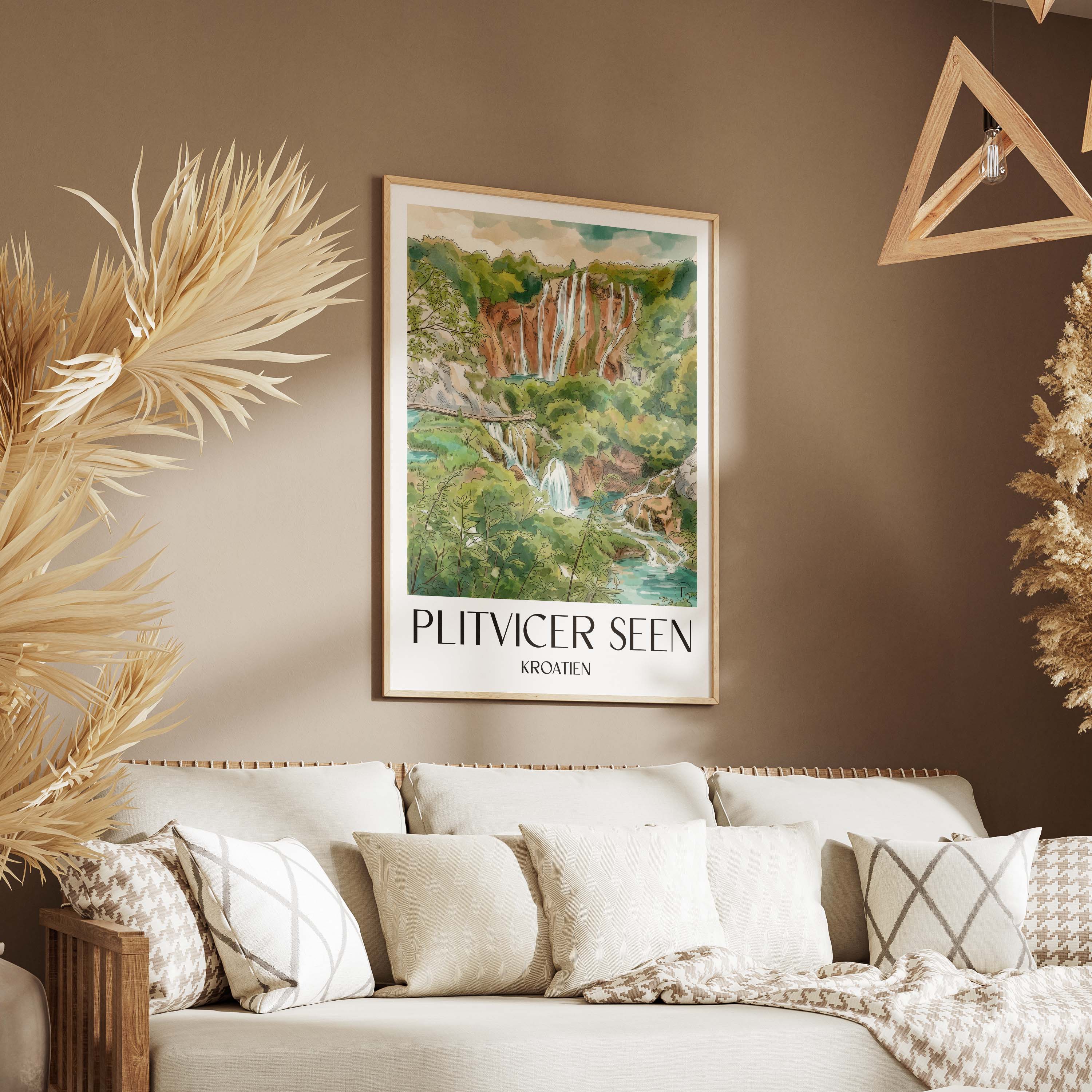 plitvicer-seen-kroatien-poster-aquarell