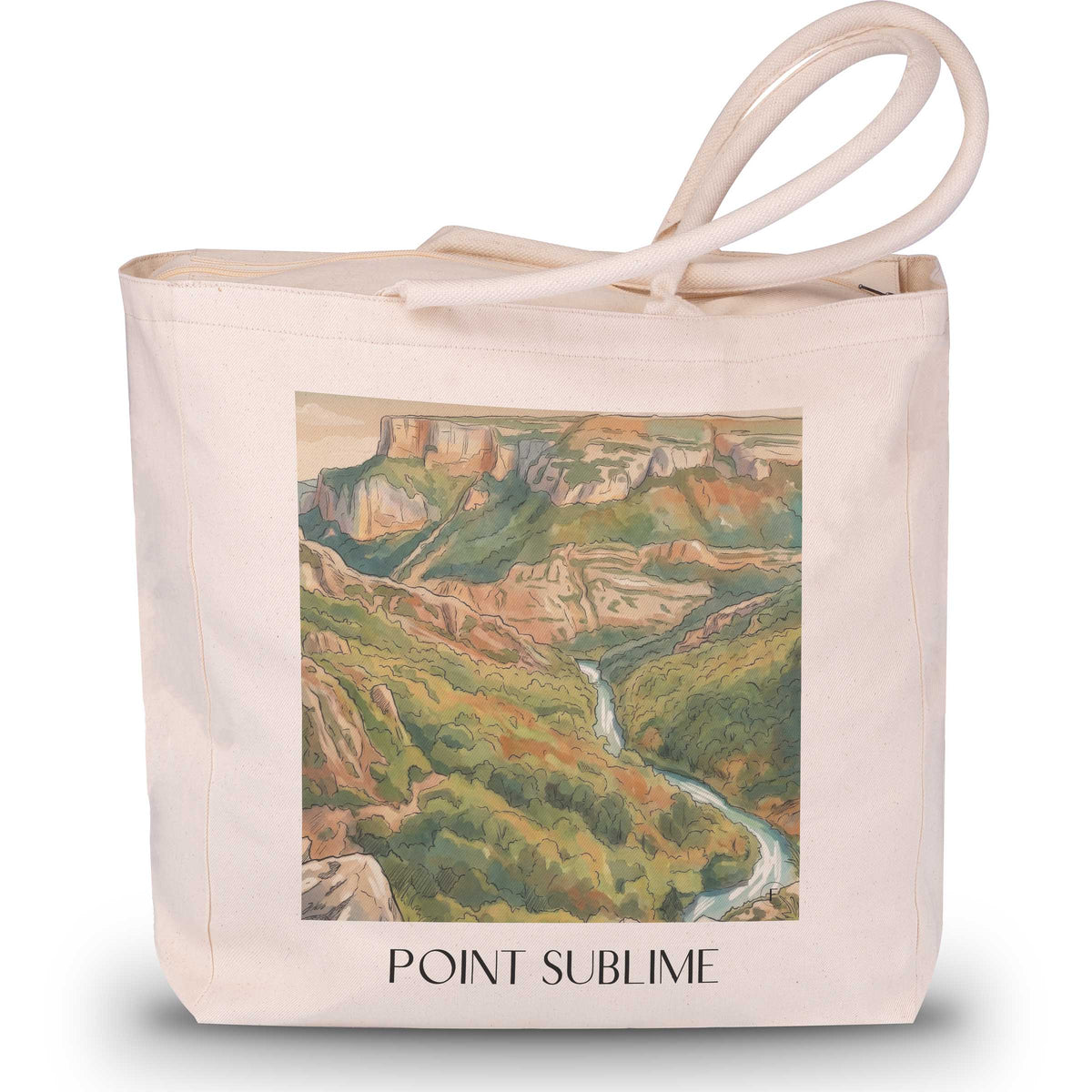 point-sublime-gorges-du-tarn-frankreich-einkaufstasche-aquarell