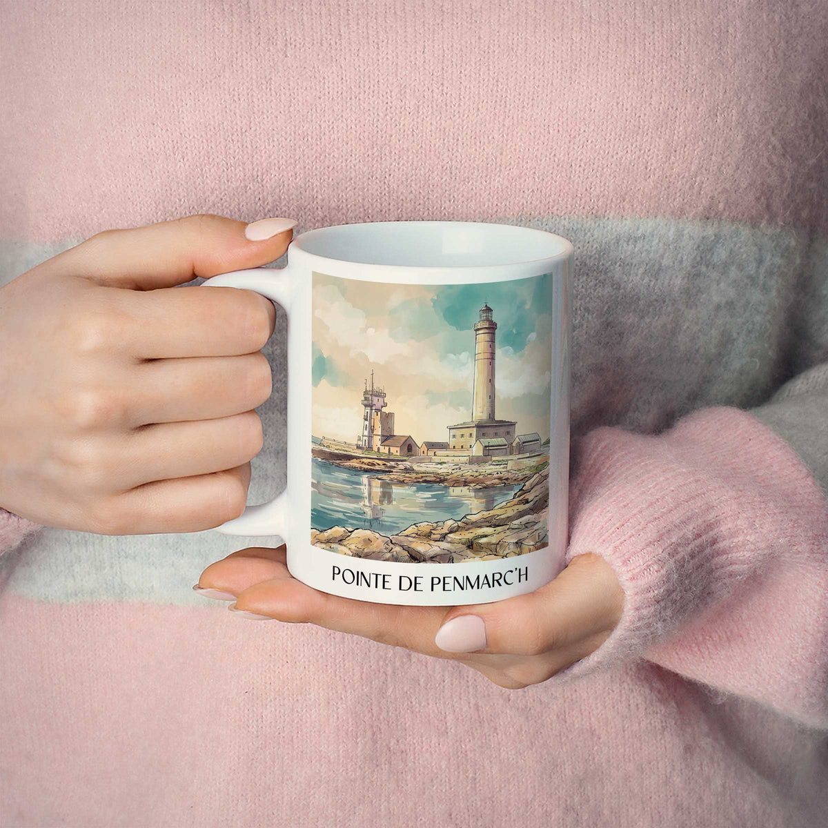 pointe-de-penmarc'h-pays-bigouden-frankreich-kaffeebecher-aquarell