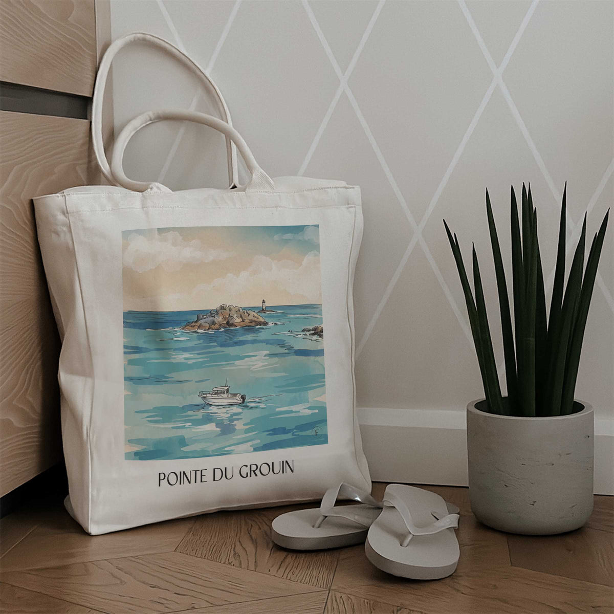 pointe-du-grouin-cancale-frankreich-einkaufstasche-aquarell