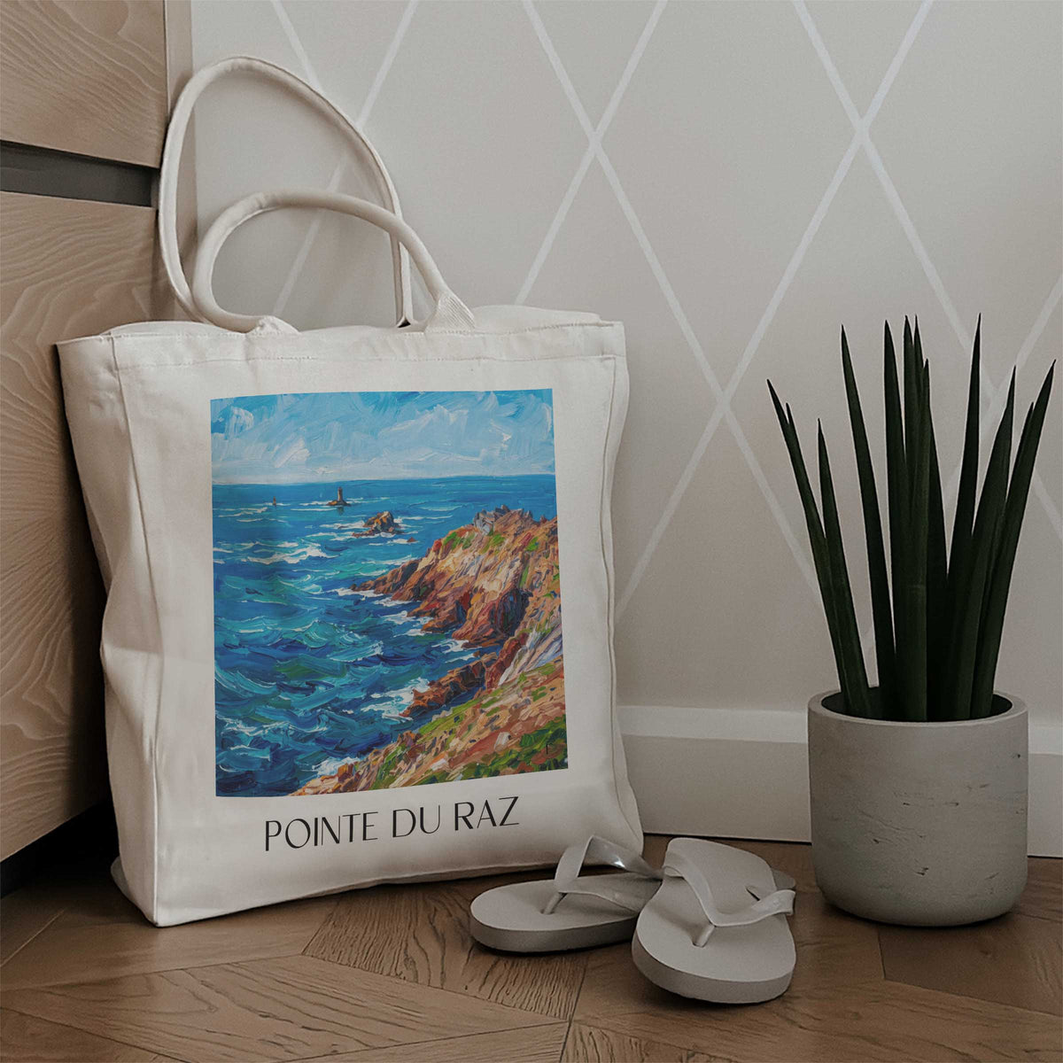 pointe-du-raz-cap-sizun-frankreich-einkaufstasche-oil-painting-oelgemaelde