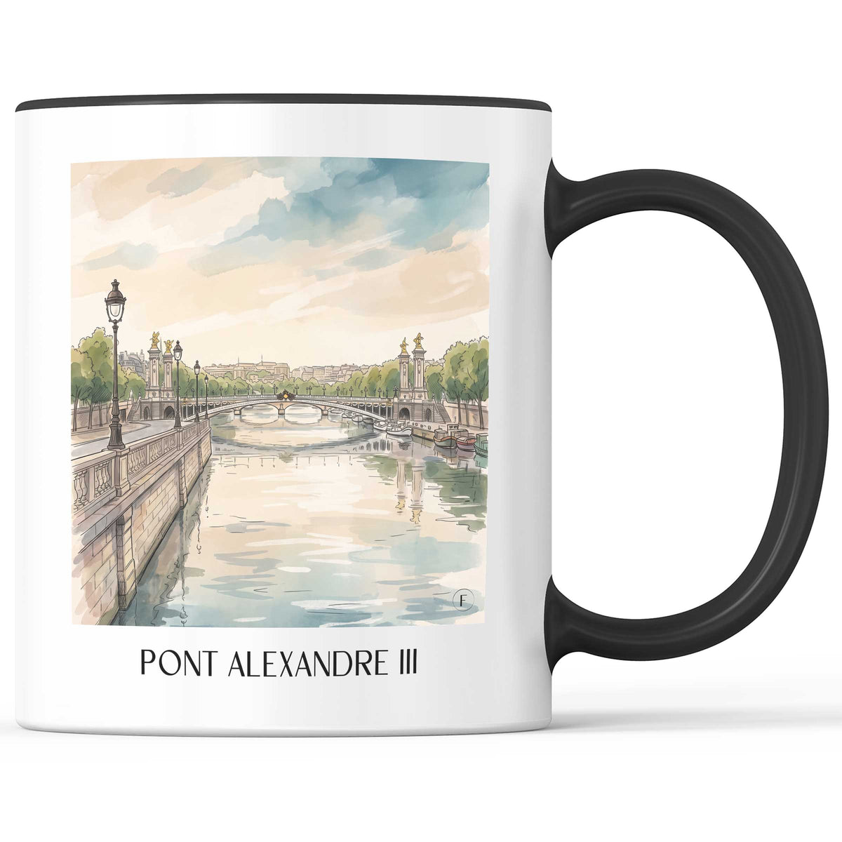 Pont Alexandre III Kaffeebecher - Paris - Frankreich Becher - Kaffeetasse im Aquarell Stil - favplace