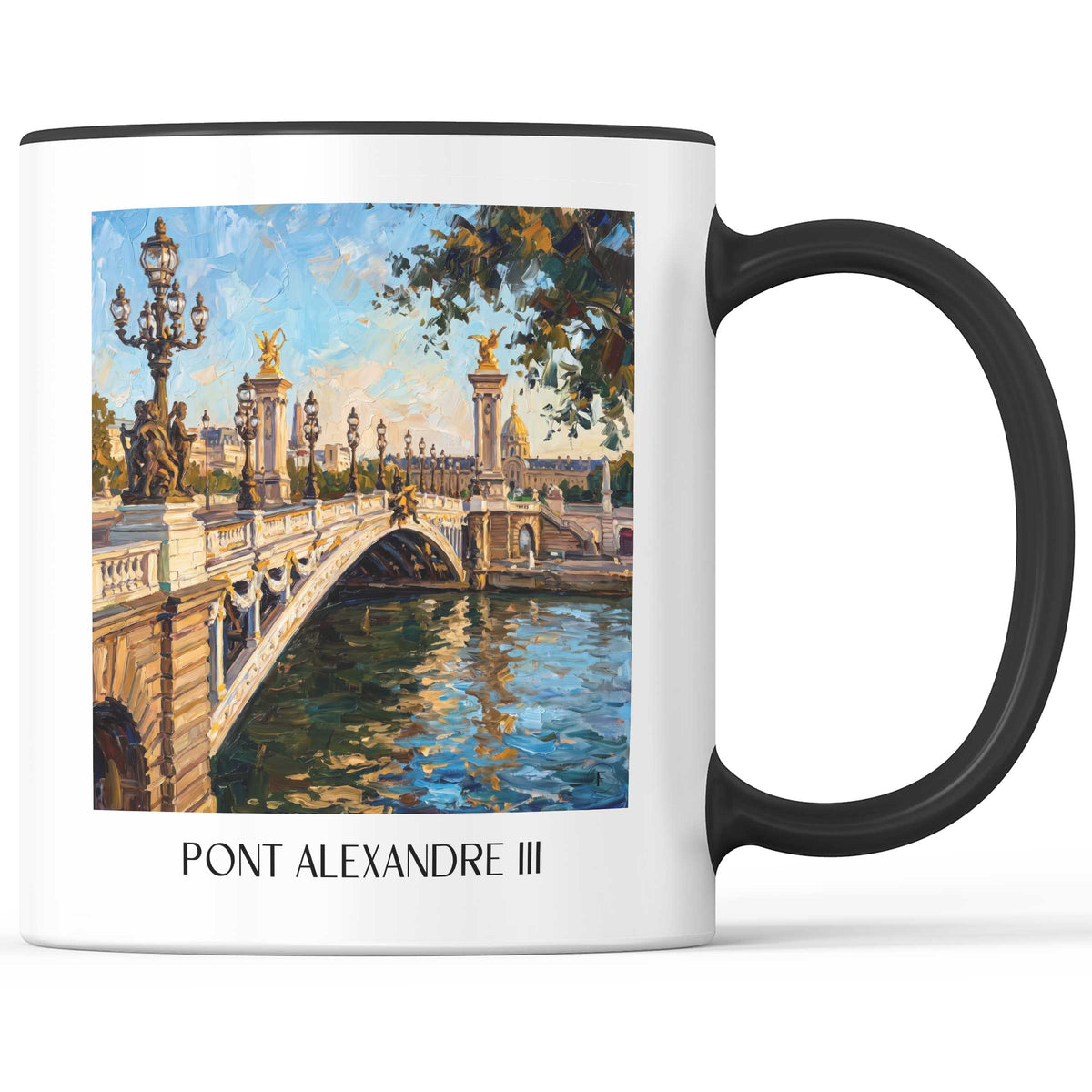 Pont Alexandre III Kaffeebecher - Paris - Frankreich Becher - Kaffeetasse im Ölgemälde Stil - favplace