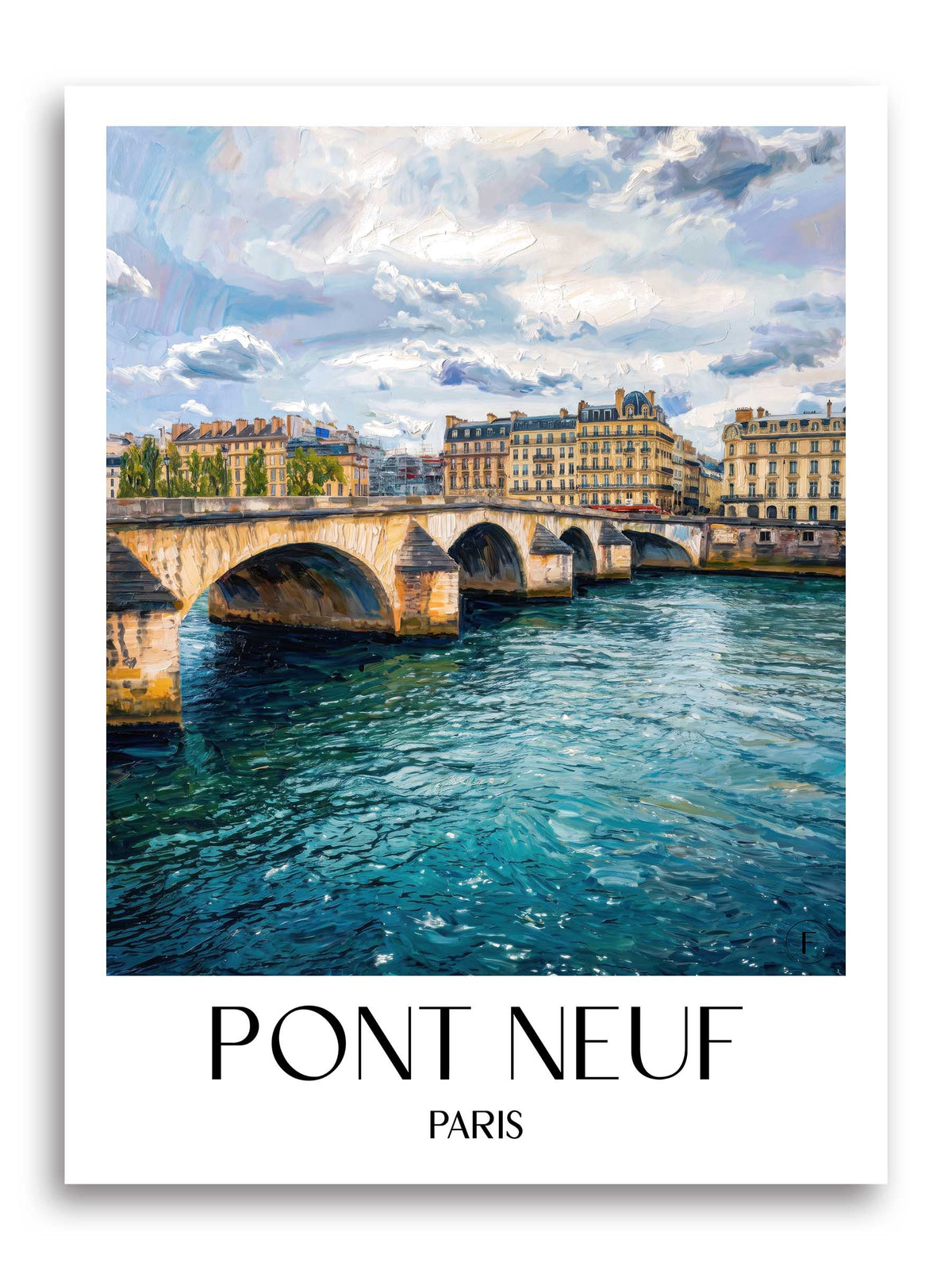 Pont Neuf Poster - Paris - Frankreich Kunstdruck - Ölgemälde von A4 bis A1 - favplace