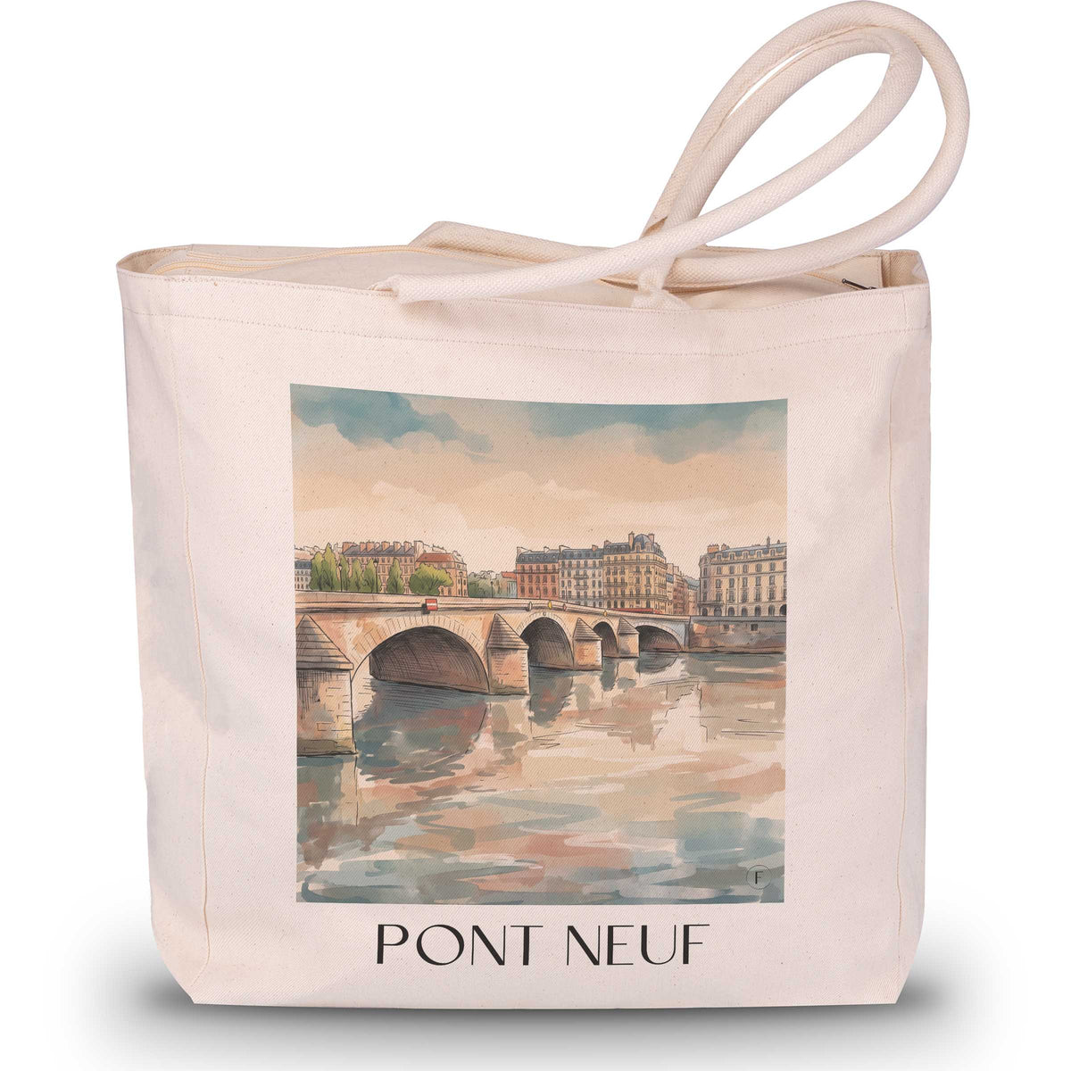 Pont Neuf Shopping Tasche - Paris - Frankreich Tote Bag - Einkaufstasche im Aquarell Stil
