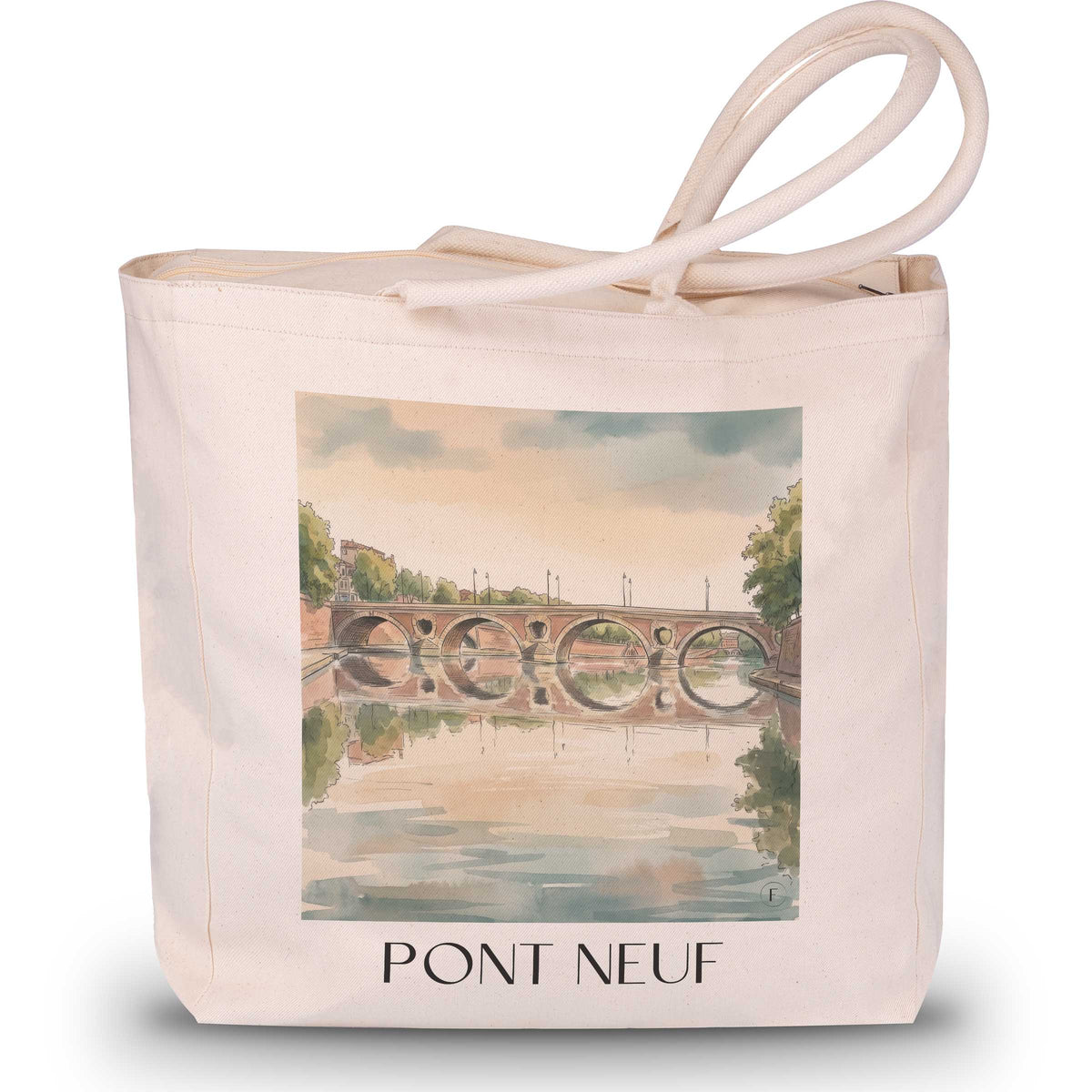 Pont Neuf Shopping Tasche - Toulouse - Frankreich Tote Bag - Einkaufstasche im Aquarell Stil - favplace