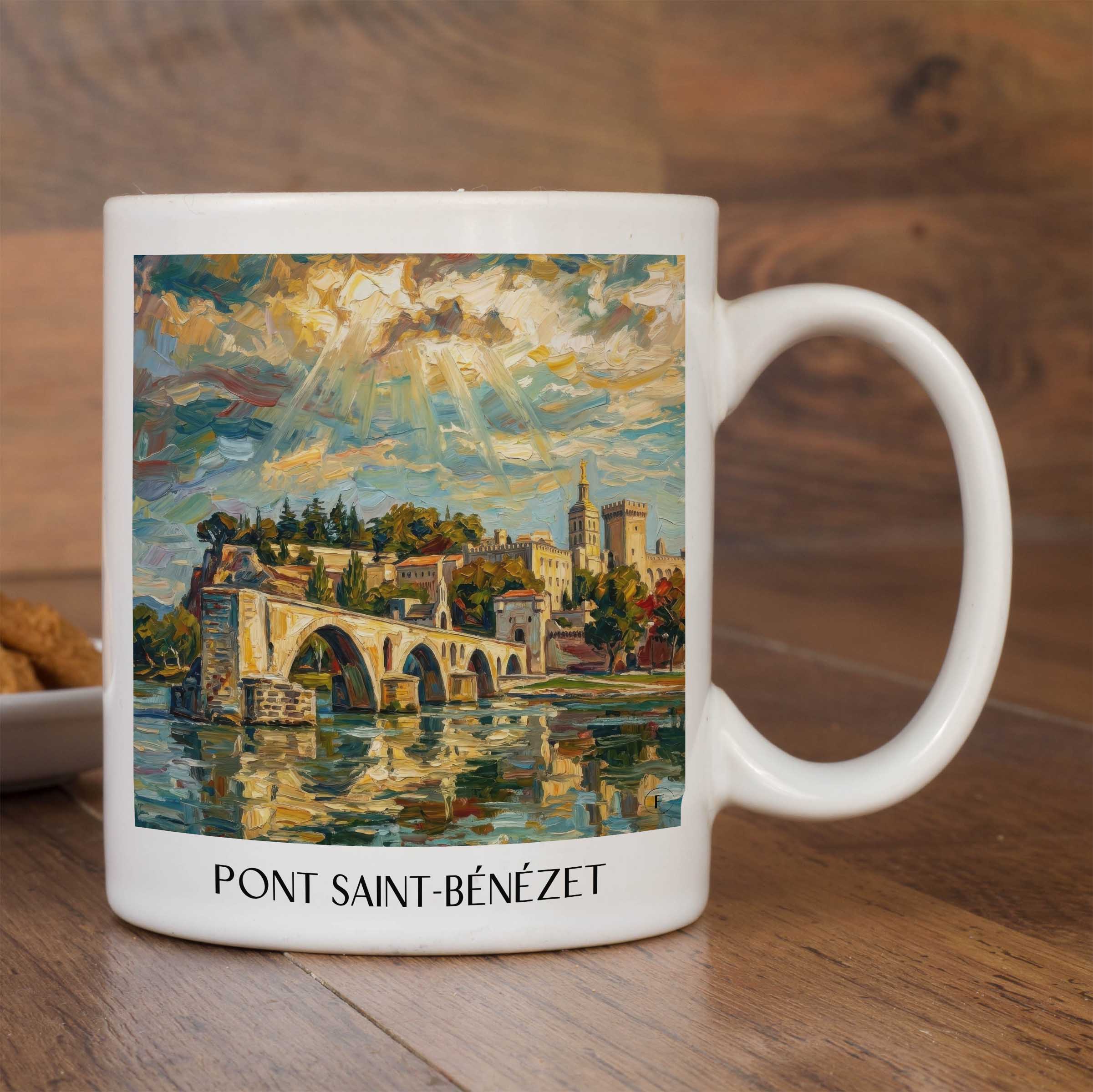 pont-saint-bénézet-avignon-frankreich-kaffeebecher-oil-painting-oelgemaelde