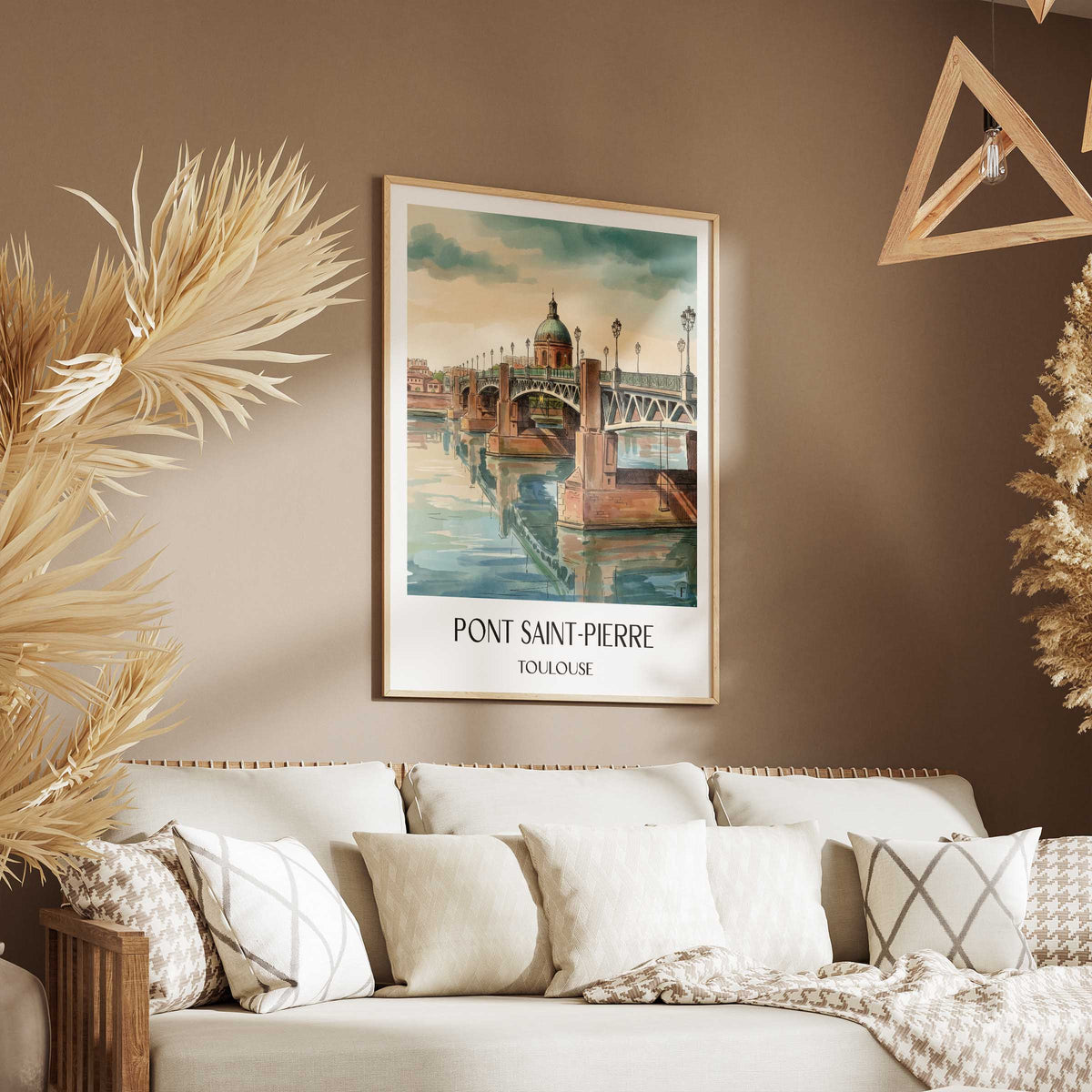 pont-saint-pierre-toulouse-frankreich-poster-aquarell