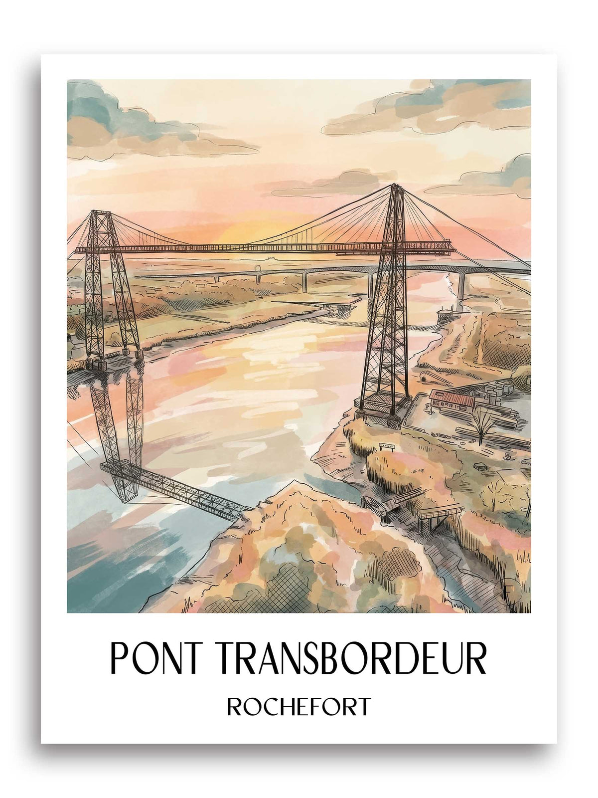 pont-transbordeur-rochefort-frankreich-poster-aquarell
