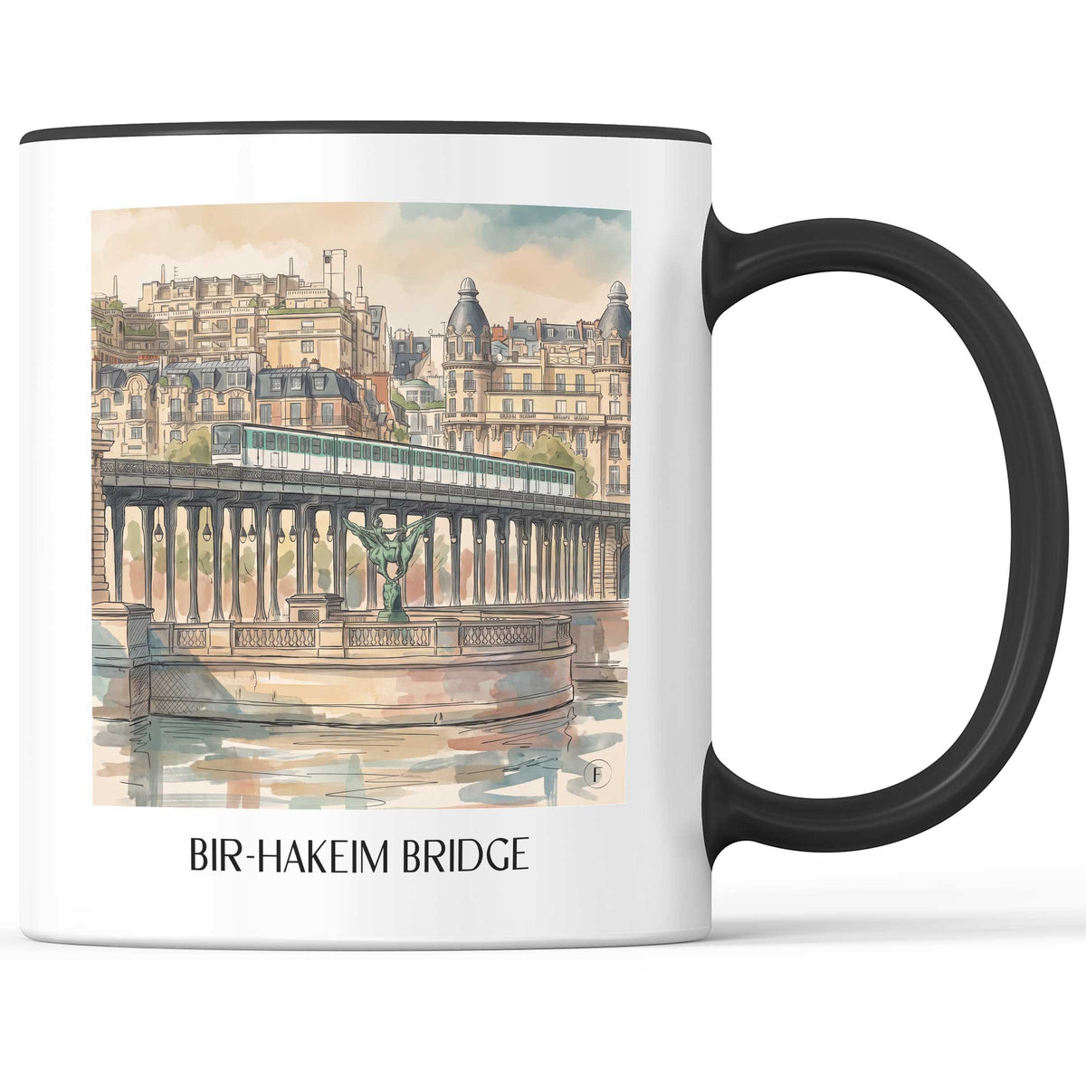 Pont de Bir-Hakeim Kaffeebecher - Paris - Frankreich Becher - Kaffeetasse im Aquarell Stil - favplace