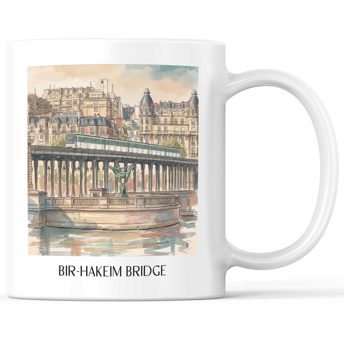 Pont de Bir-Hakeim Kaffeebecher - Paris - Frankreich Becher - Kaffeetasse im Aquarell Stil - favplace