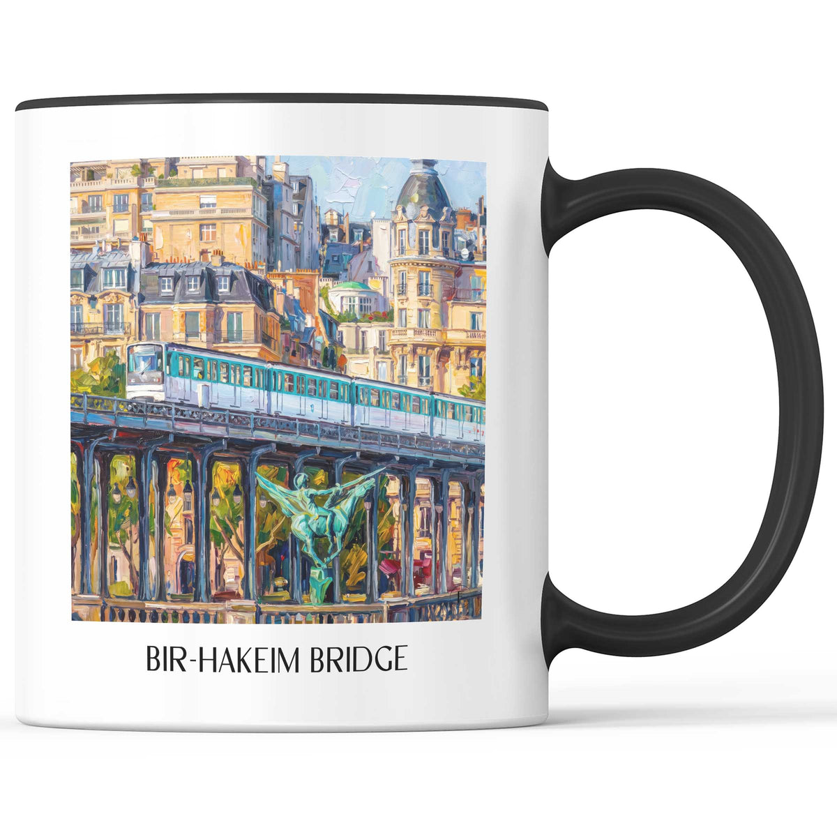 Pont de Bir-Hakeim Kaffeebecher - Paris - Frankreich Becher - Kaffeetasse im Ölgemälde Stil