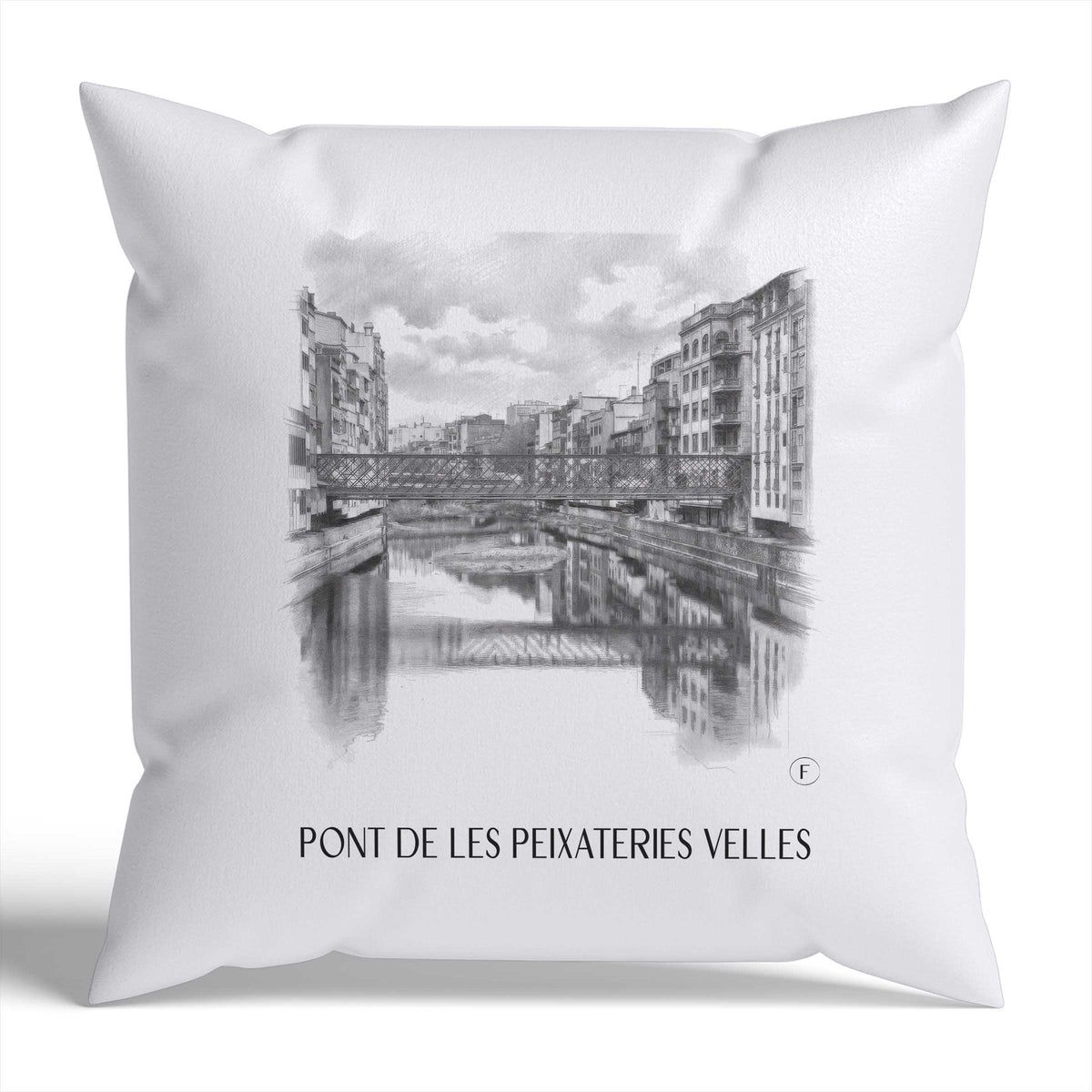 pont-de-les-peixateries-velles-girona-spanien-kissenbezug-bleistift-zeichnung-drawing