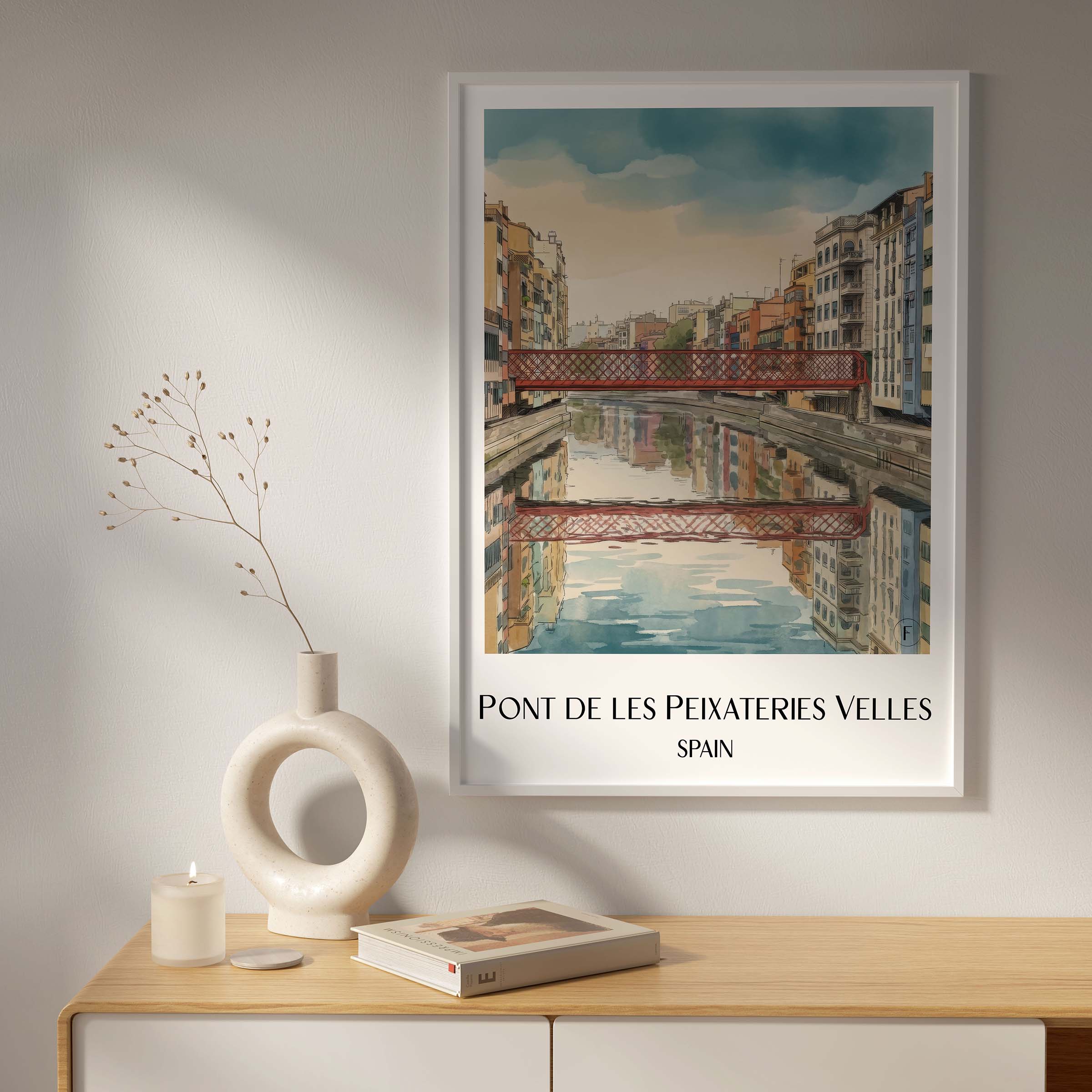 pont-de-les-peixateries-velles-girona-spanien-poster-aquarell