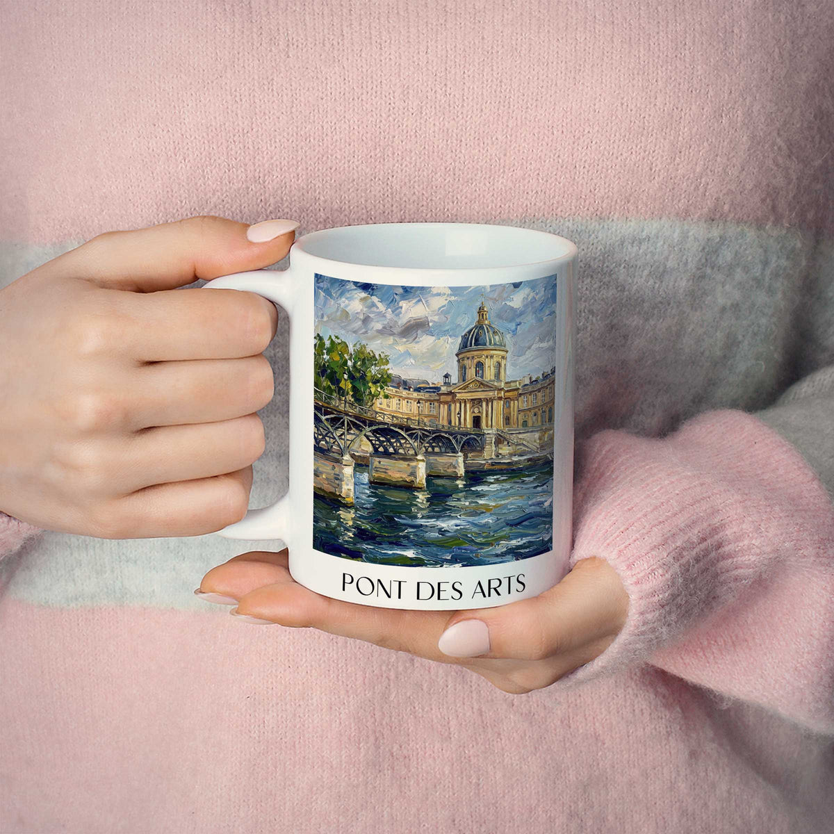 pont-des-arts-paris-frankreich-kaffeebecher-oil-painting-oelgemaelde