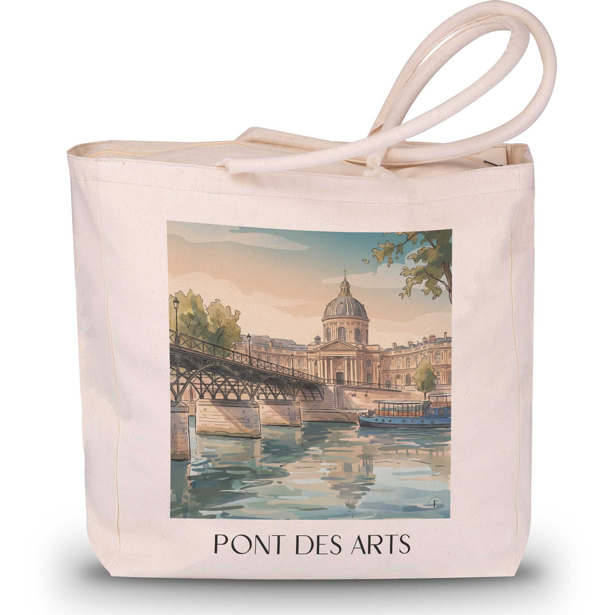Pont des Arts Shopping Tasche - Paris - Frankreich Tote Bag - Einkaufstasche im Aquarell Stil - favplace