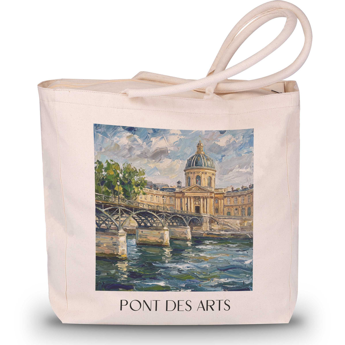 pont-des-arts-paris-frankreich-einkaufstasche-oil-painting-oelgemaelde