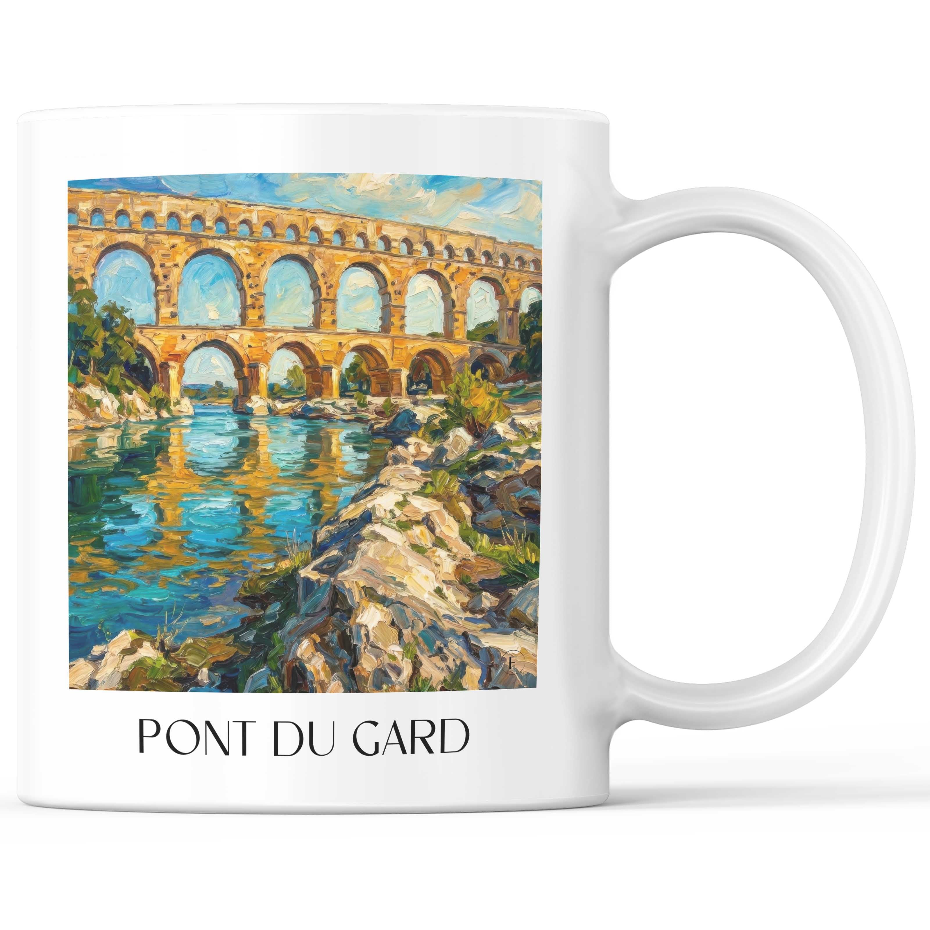 pont-du-gard-provence-frankreich-kaffeebecher-oil-painting-oelgemaelde