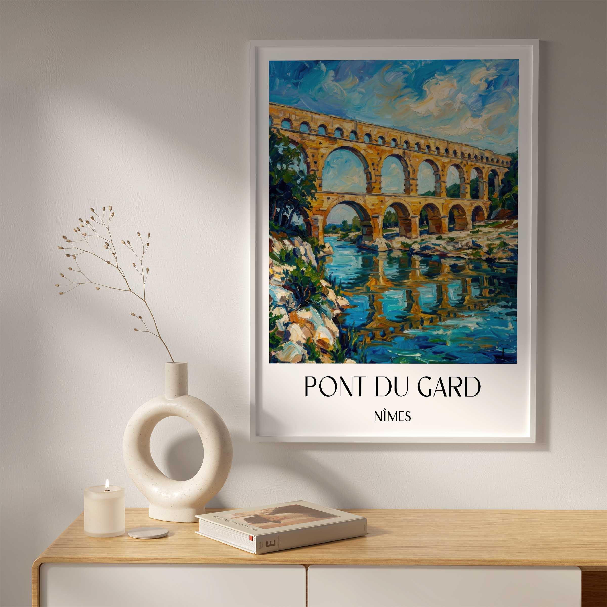 pont-du-gard-nîmes-frankreich-poster-oil-painting-oelgemaelde