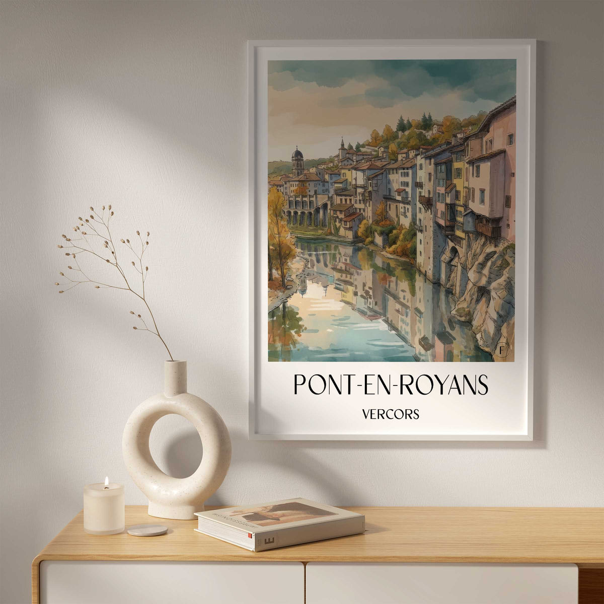 pont-en-royans-vercors-frankreich-poster-aquarell