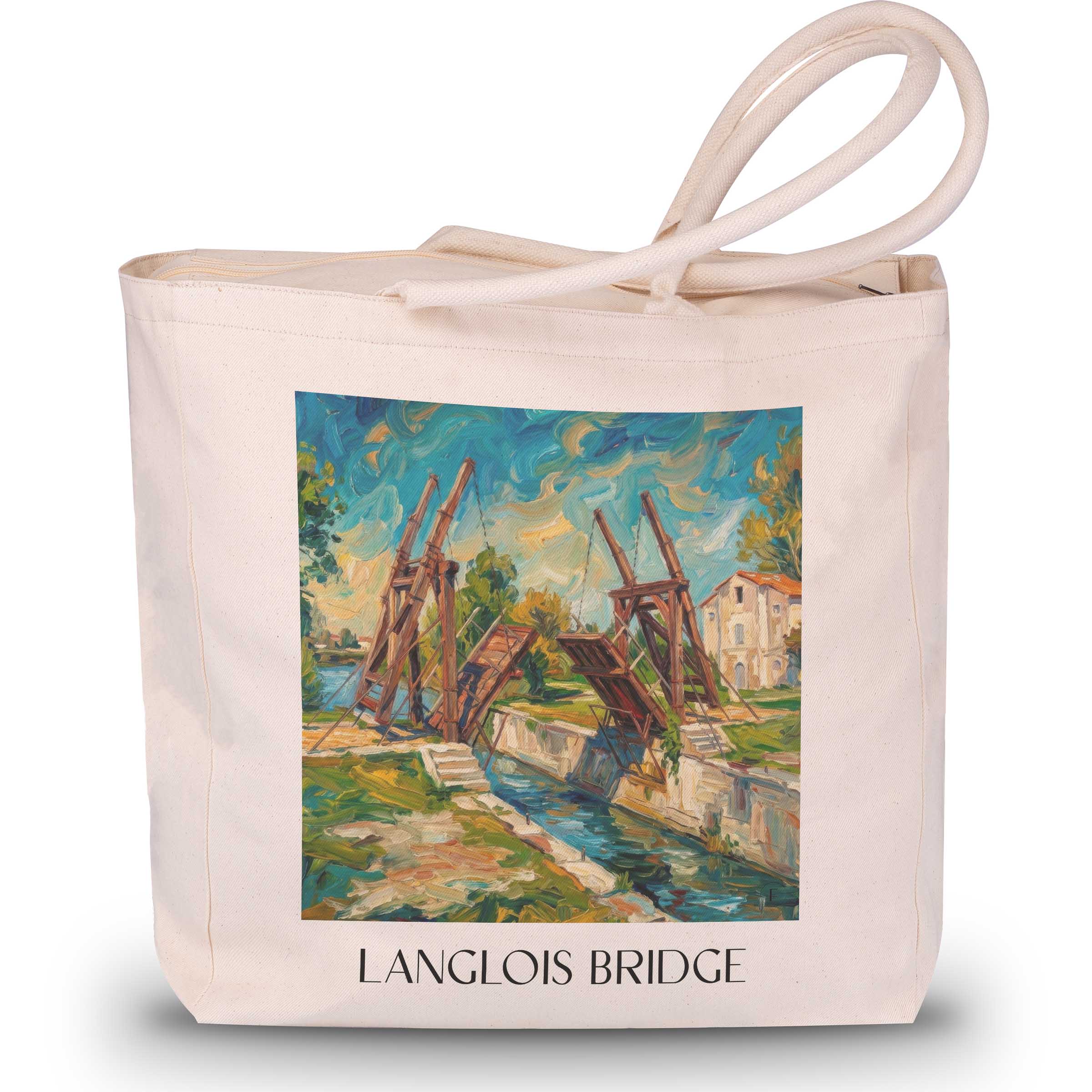 Pont van Gogh Shopping Tasche - Arles - Frankreich Tote Bag - Einkaufstasche im Ölgemälde Stil - favplace