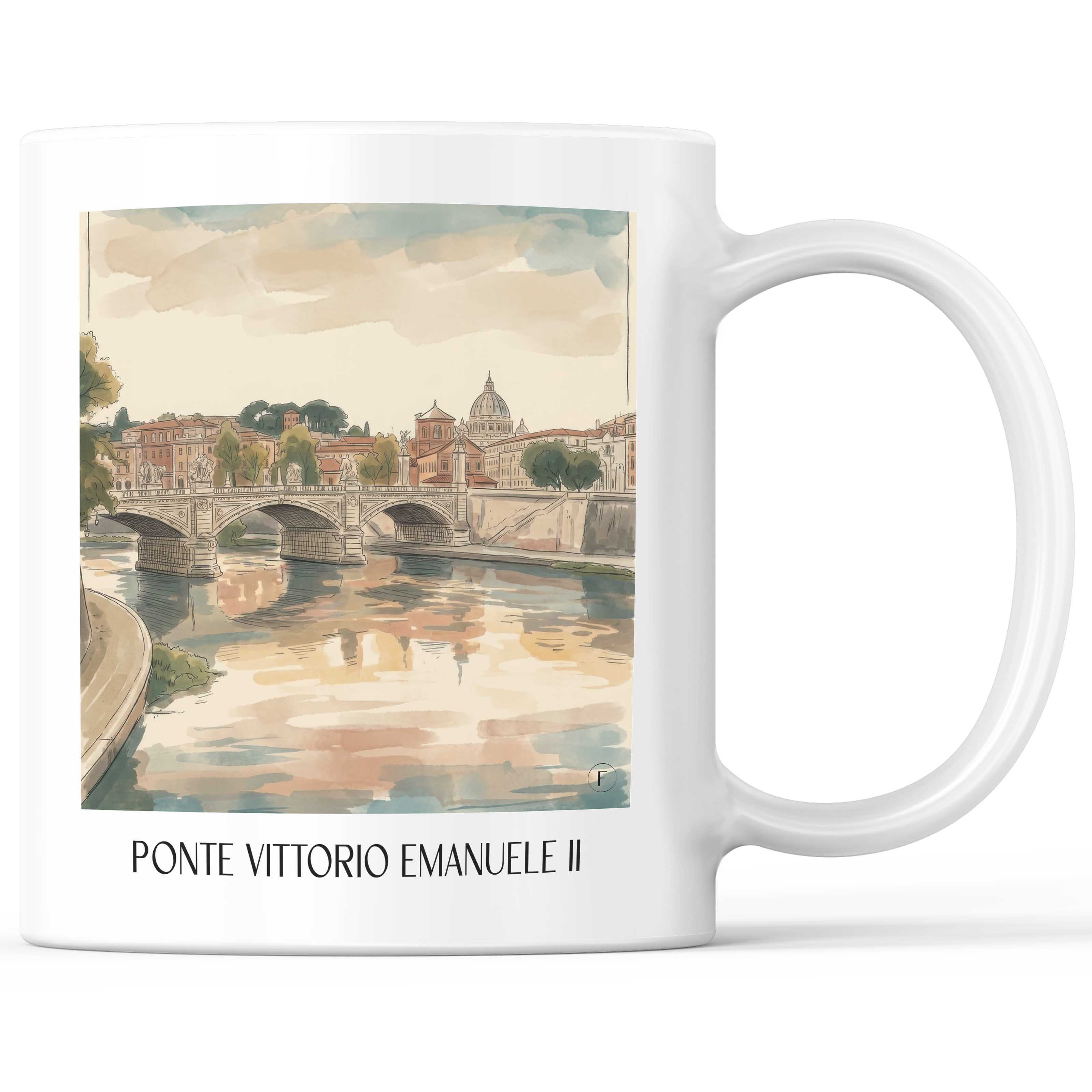 ponte-vittorio-emanuele-ii-rom-italien-kaffeebecher-aquarell