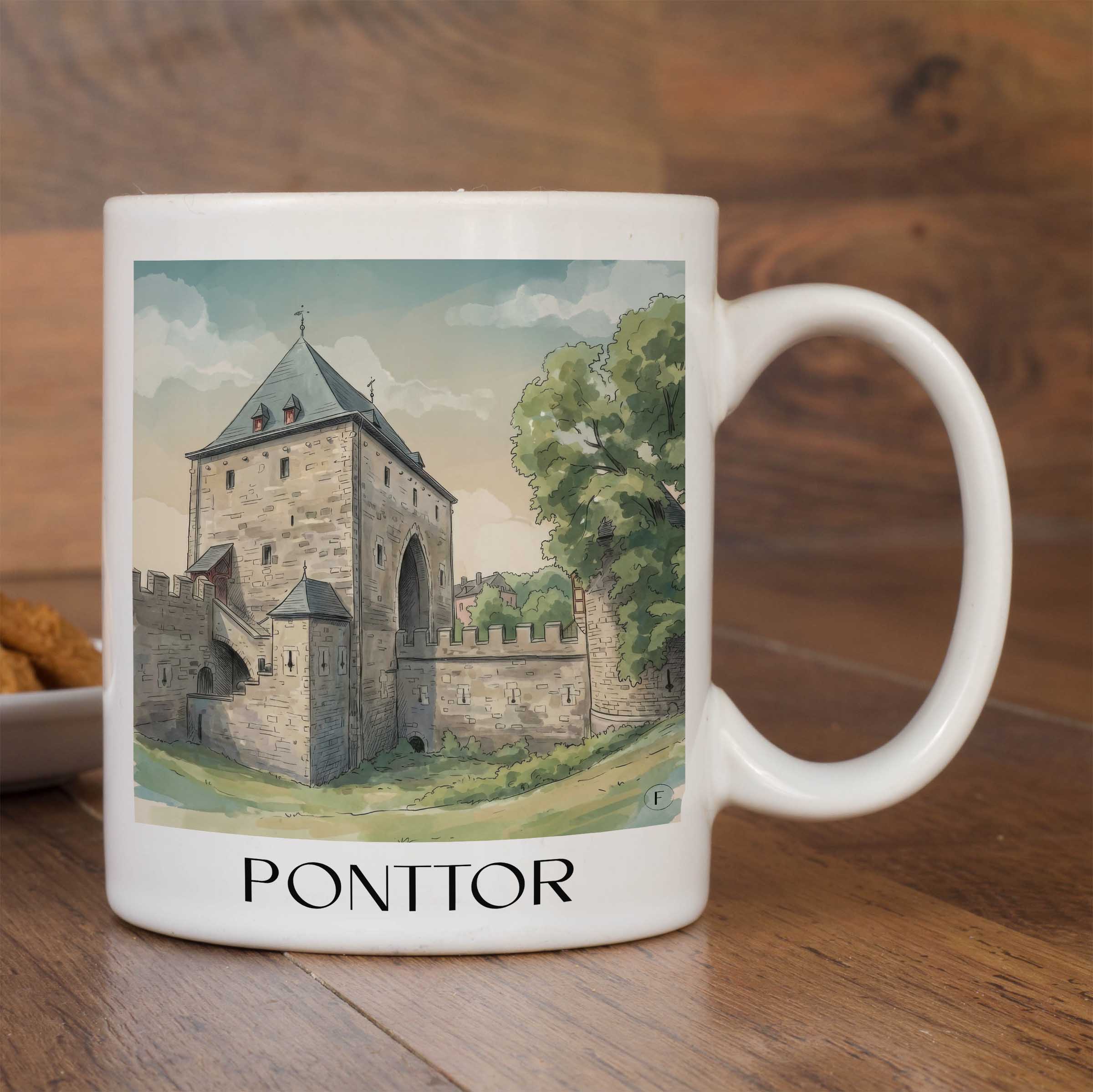 ponttor-aachen-deutschland-kaffeebecher-aquarell