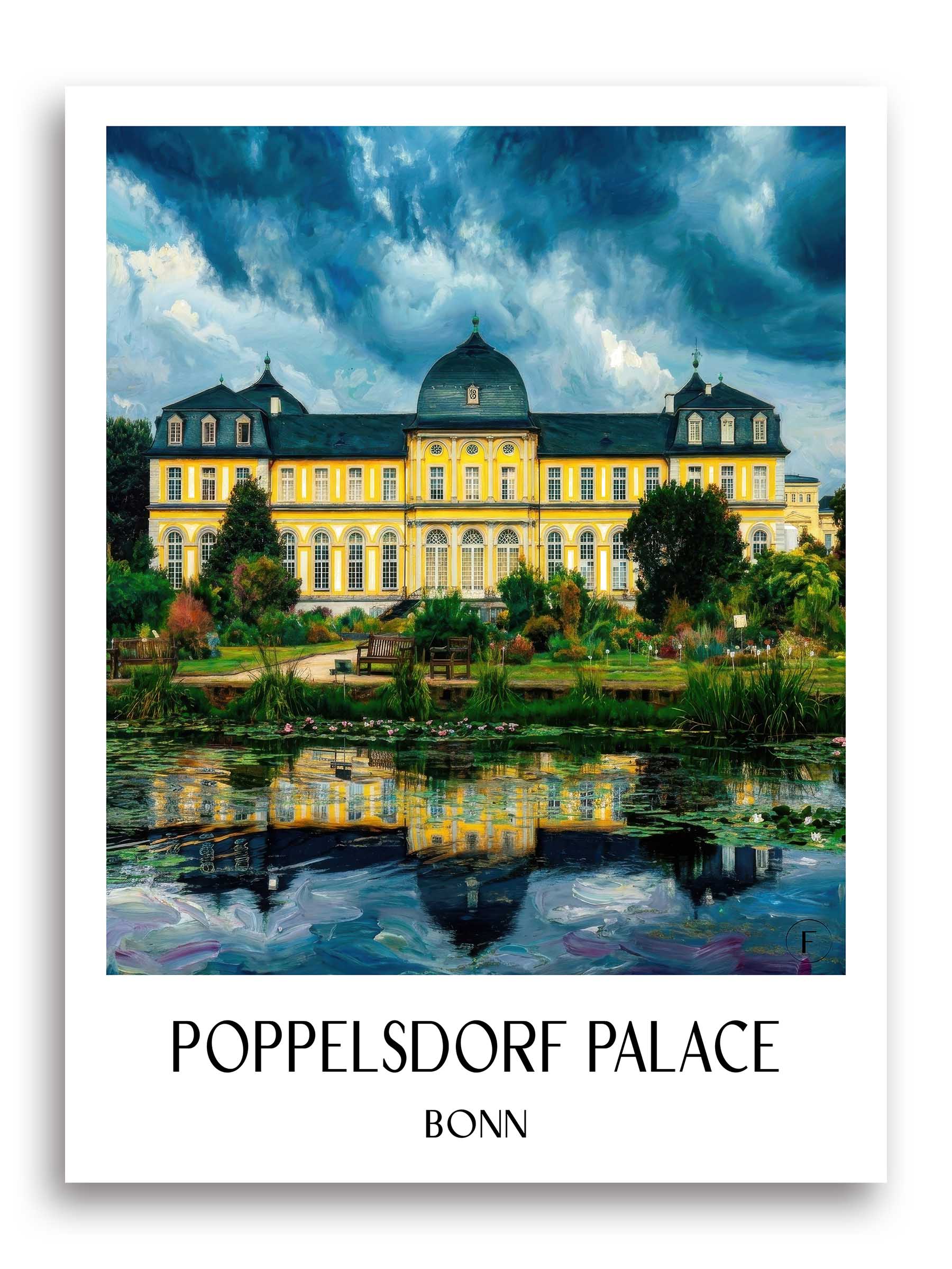 Poppelsdorfer Schloss Poster - Bonn - Deutschland Kunstdruck - Ölgemälde von A4 bis A1 - favplace
