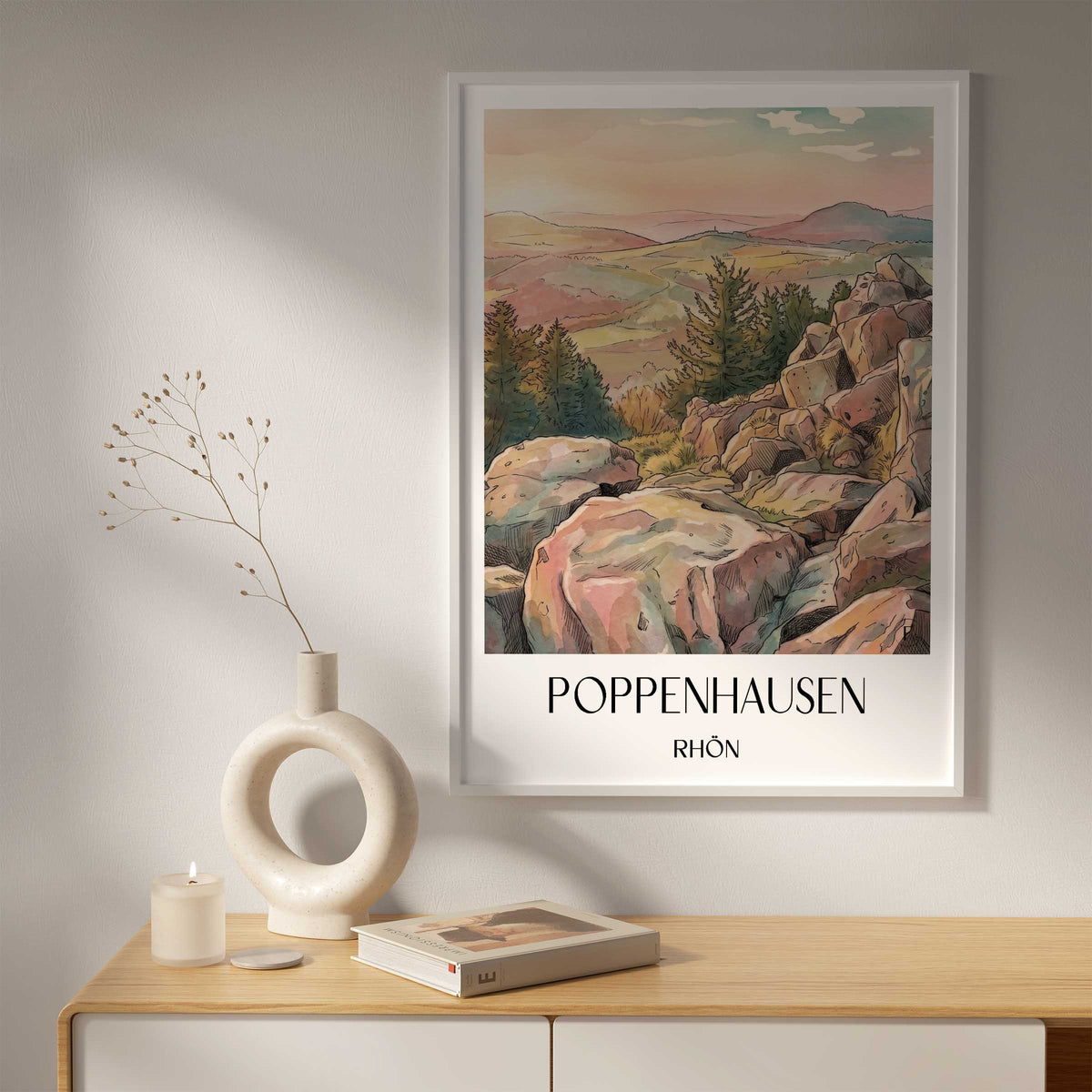 poppenhausen-rhön-deutschland-poster-aquarell