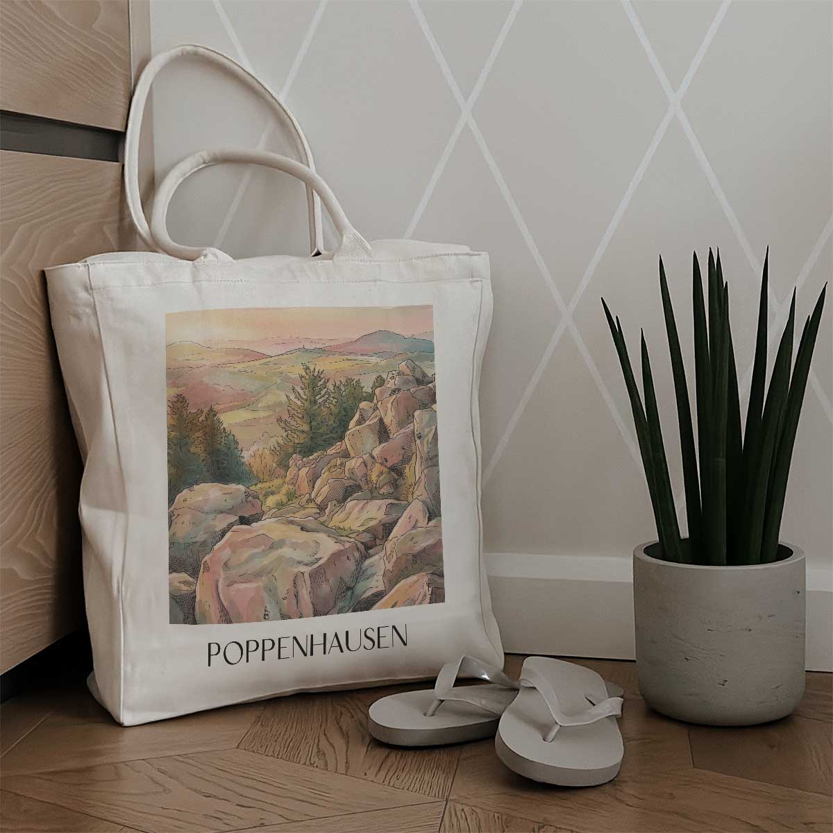poppenhausen-rhön-deutschland-einkaufstasche-aquarell
